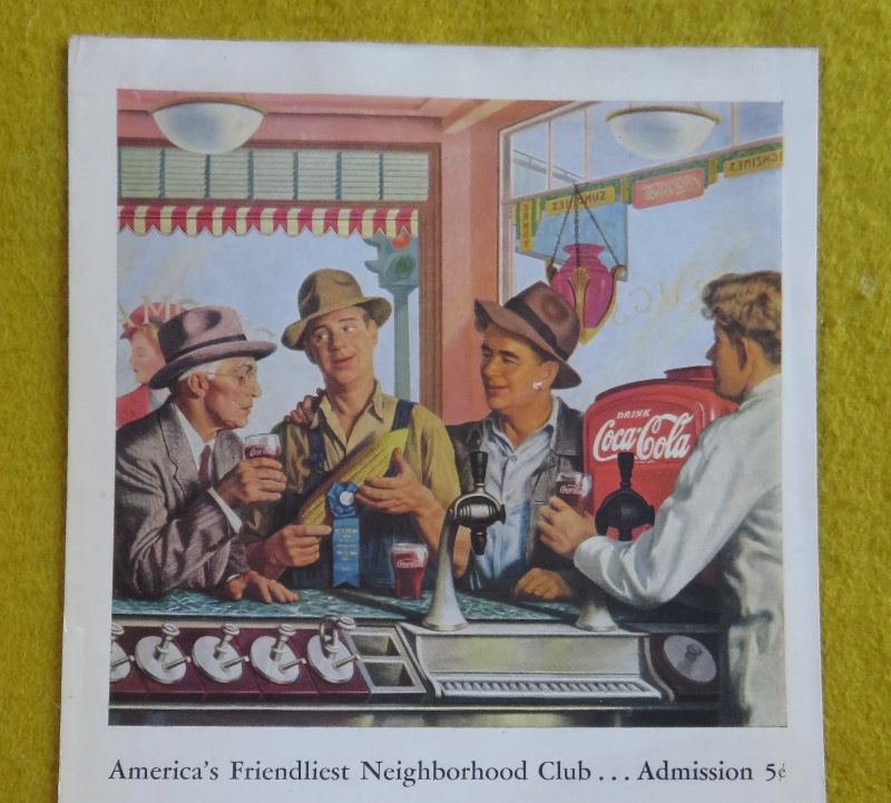 1946 Coca Cola (Coke) With America's Friendliest Neighborhood Club