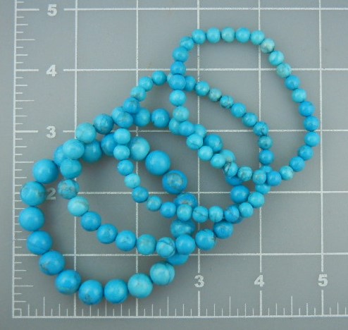 Turquoise Beads Stretch Bracelets 4