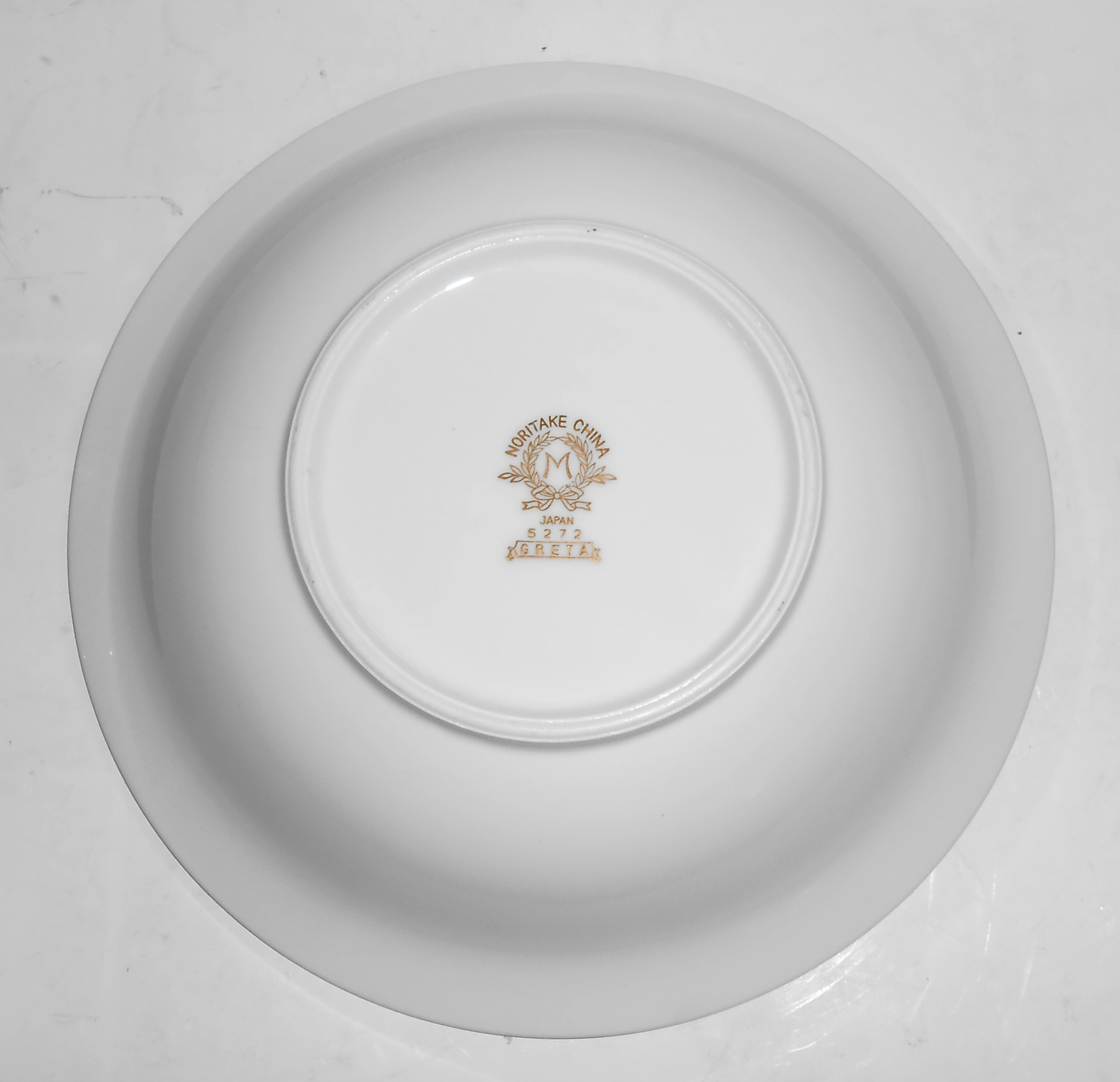 Noritake Porcelain China Greta W/Gold Soup Bowl