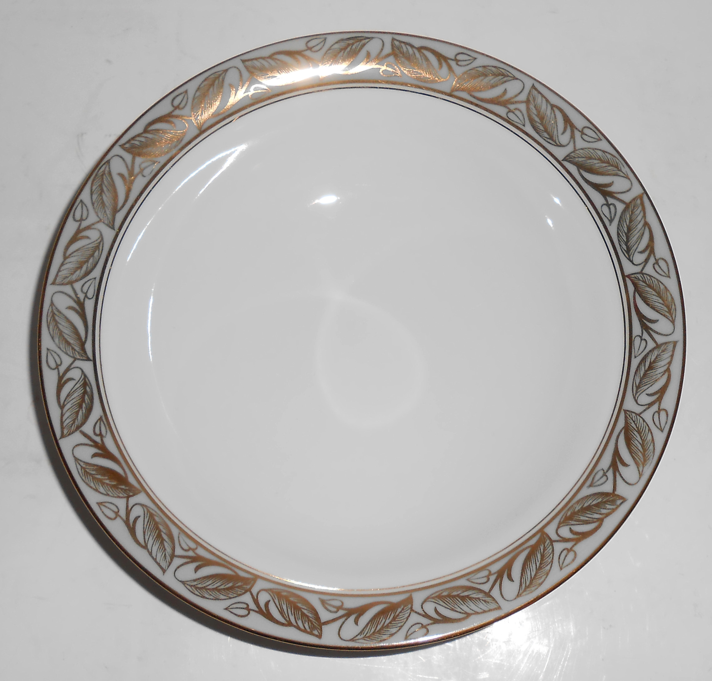 Noritake Porcelain China Greta W/Gold Soup Bowl