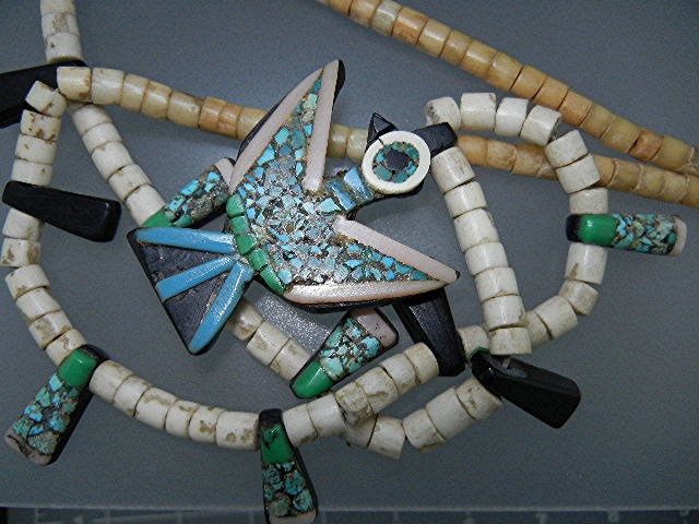 Native American Santo Domingo Inlay 40s-50s Necklace