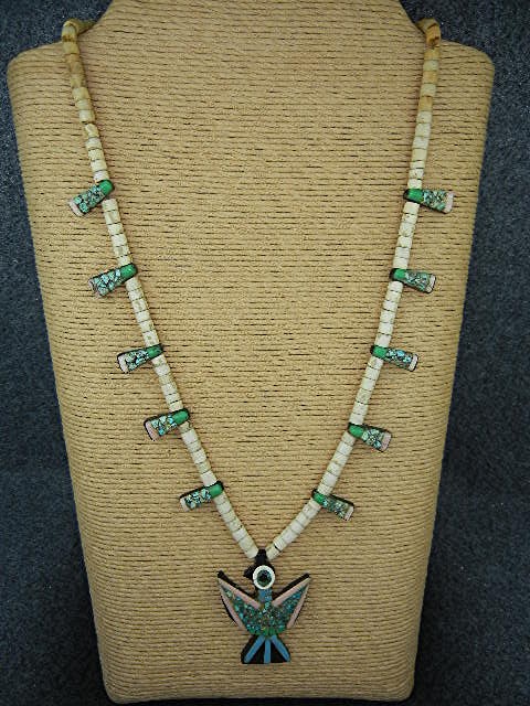Native American Santo Domingo Inlay 40s-50s Necklace