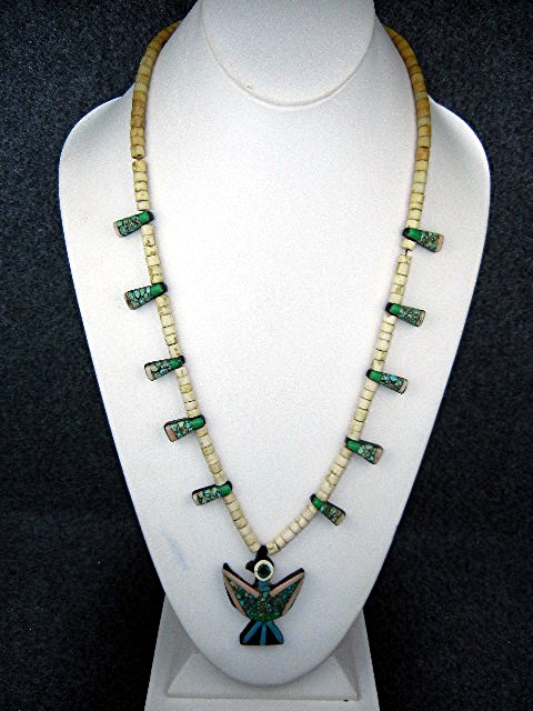 Native American Santo Domingo Inlay 40s-50s Necklace