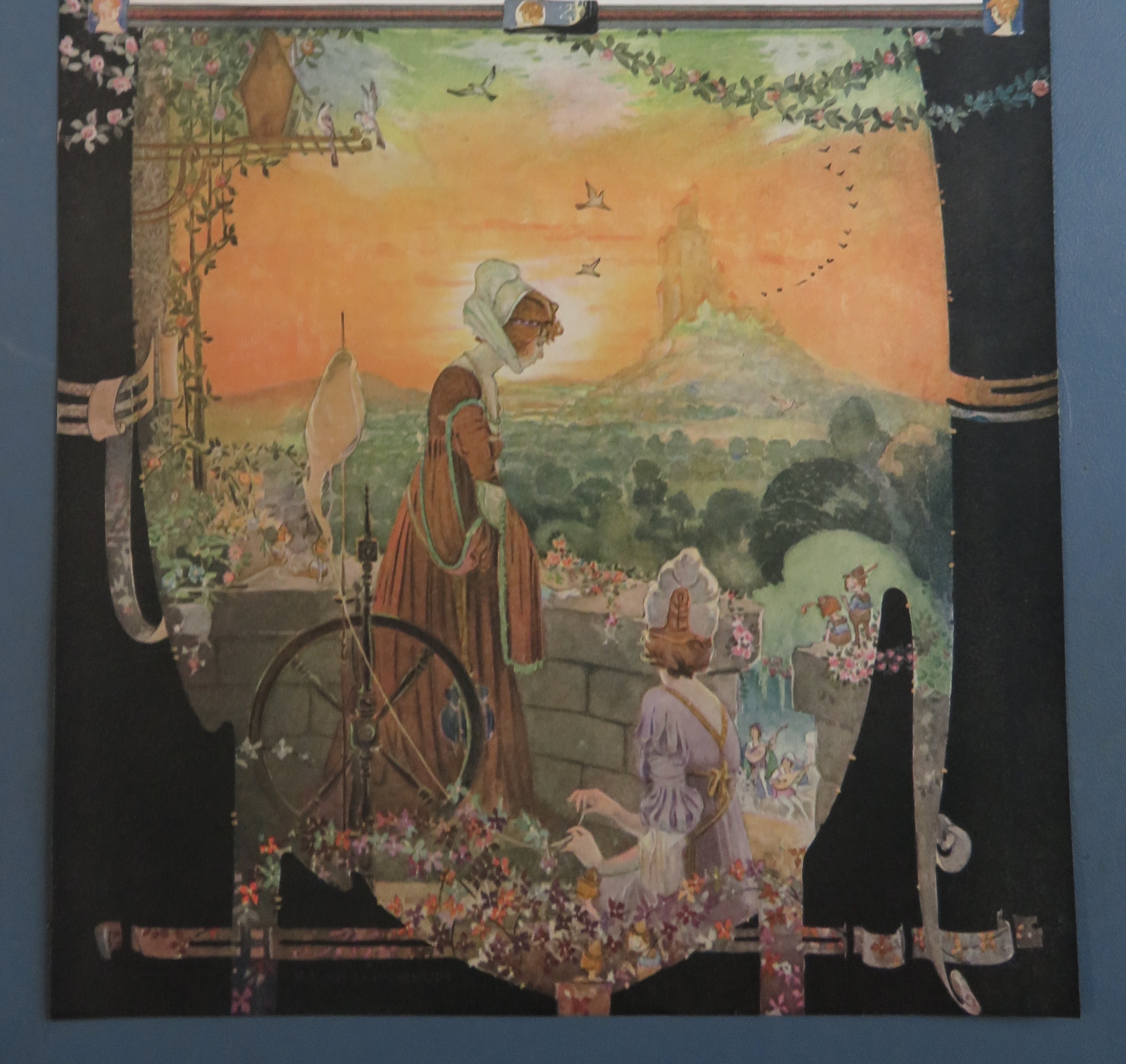 1918 Djer Kiss with Two Women Weaving Yarn