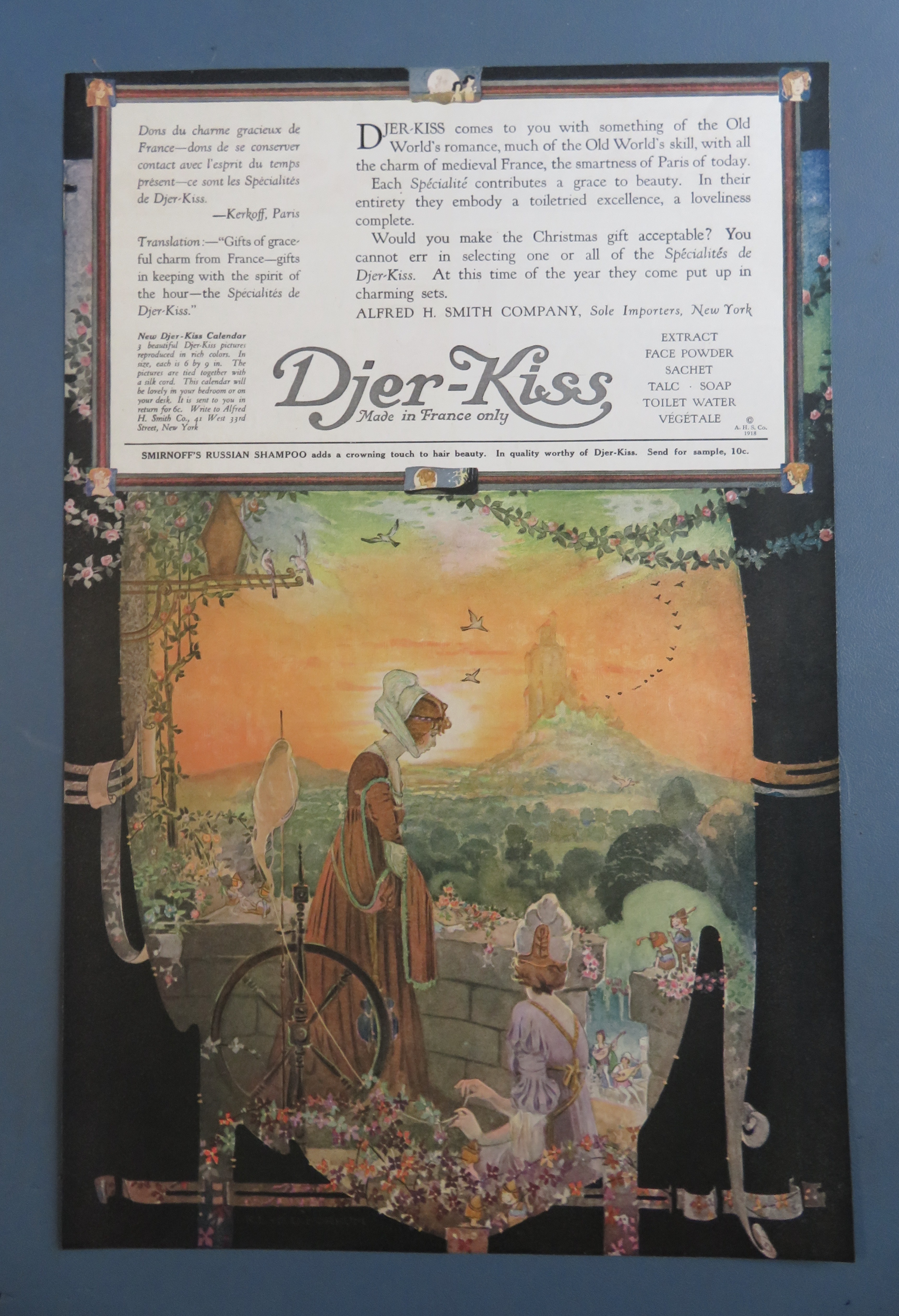 1918 Djer Kiss with Two Women Weaving Yarn