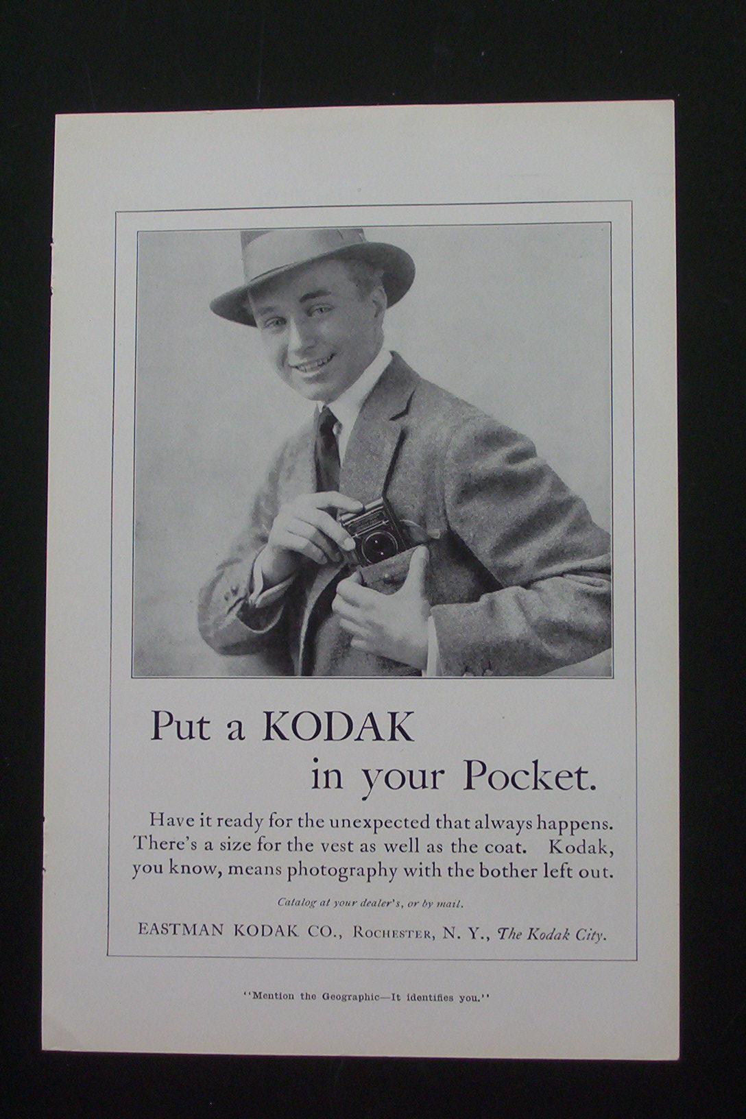 1916 Eastman Kodak Company with Man & Camera