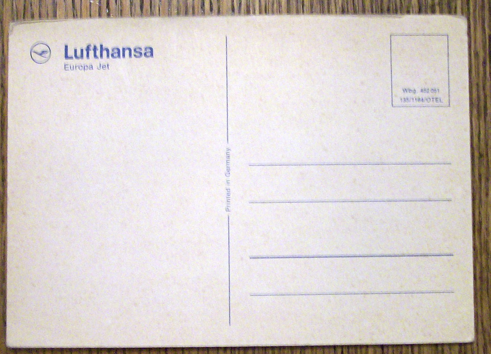 Postcard of Lufthansa (Europa Jet)