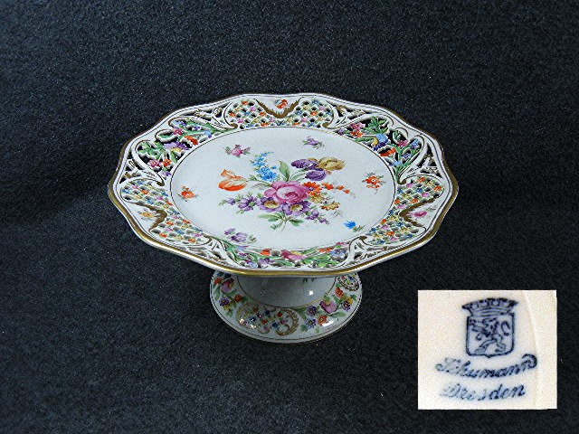 Dresden Chateau Porcelain Compote Schumann Bavaria