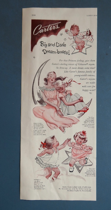 1951 Carter's Underwear With Big & Little Dream Boats