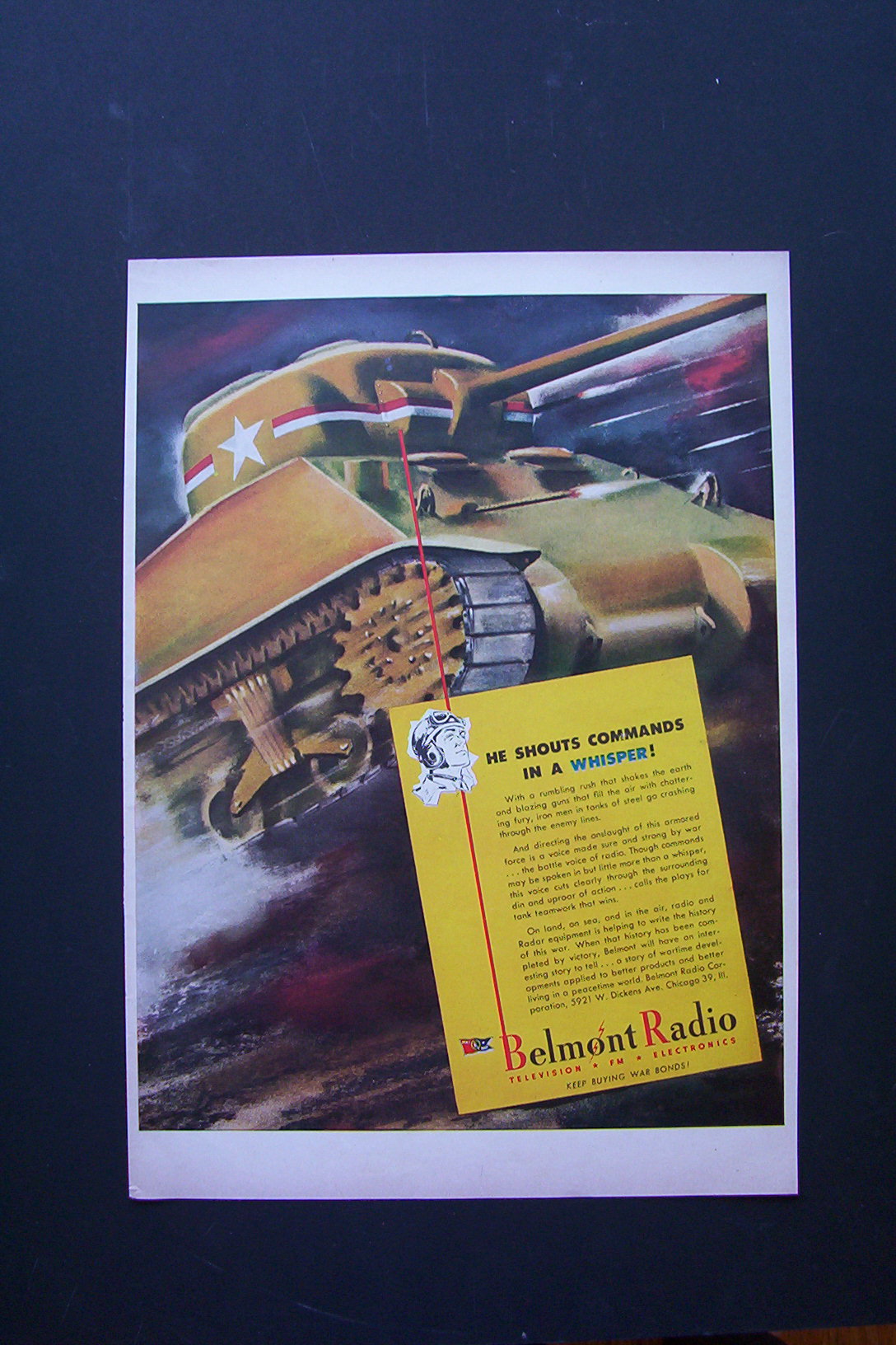 1943 Belmont Radio with Military Tank