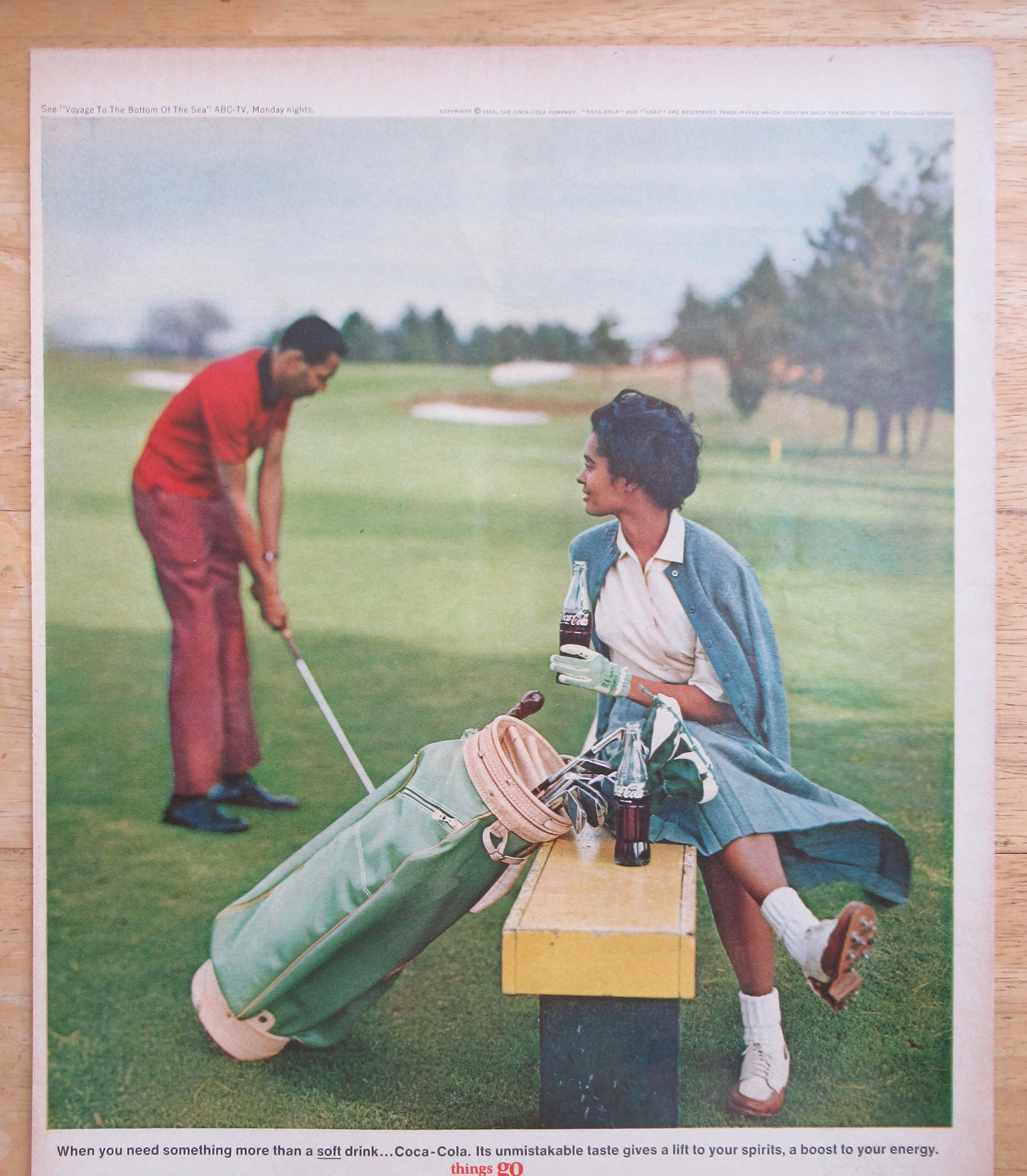 1965 Coca-Cola (Coke) with Man & Woman Golfing