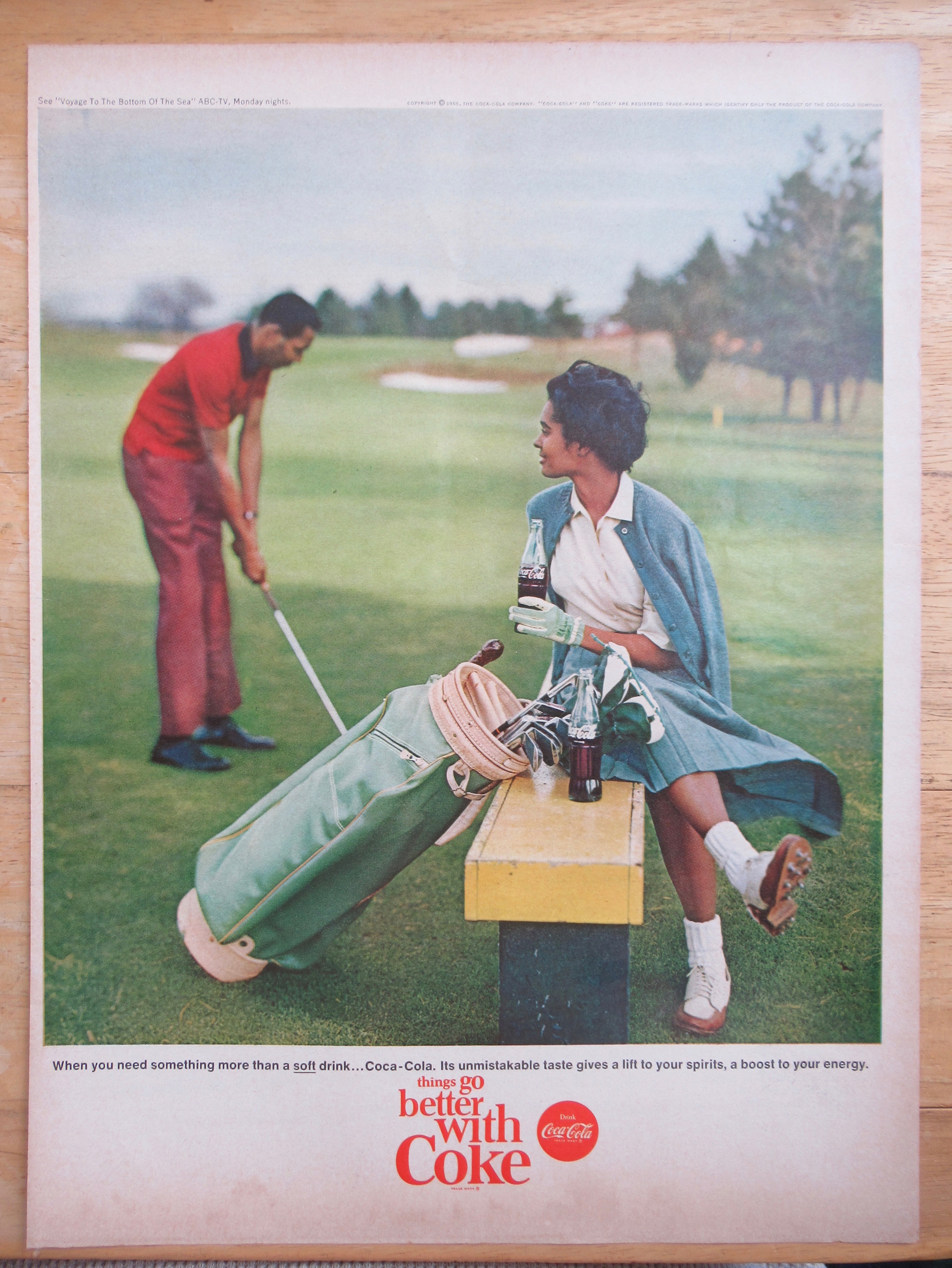 1965 Coca-Cola (Coke) with Man & Woman Golfing