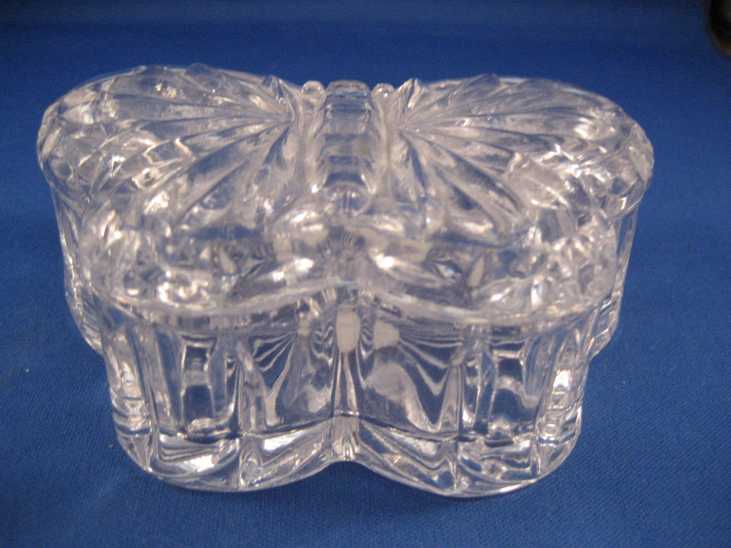 Butterfly Lead Crystal Trinket Box