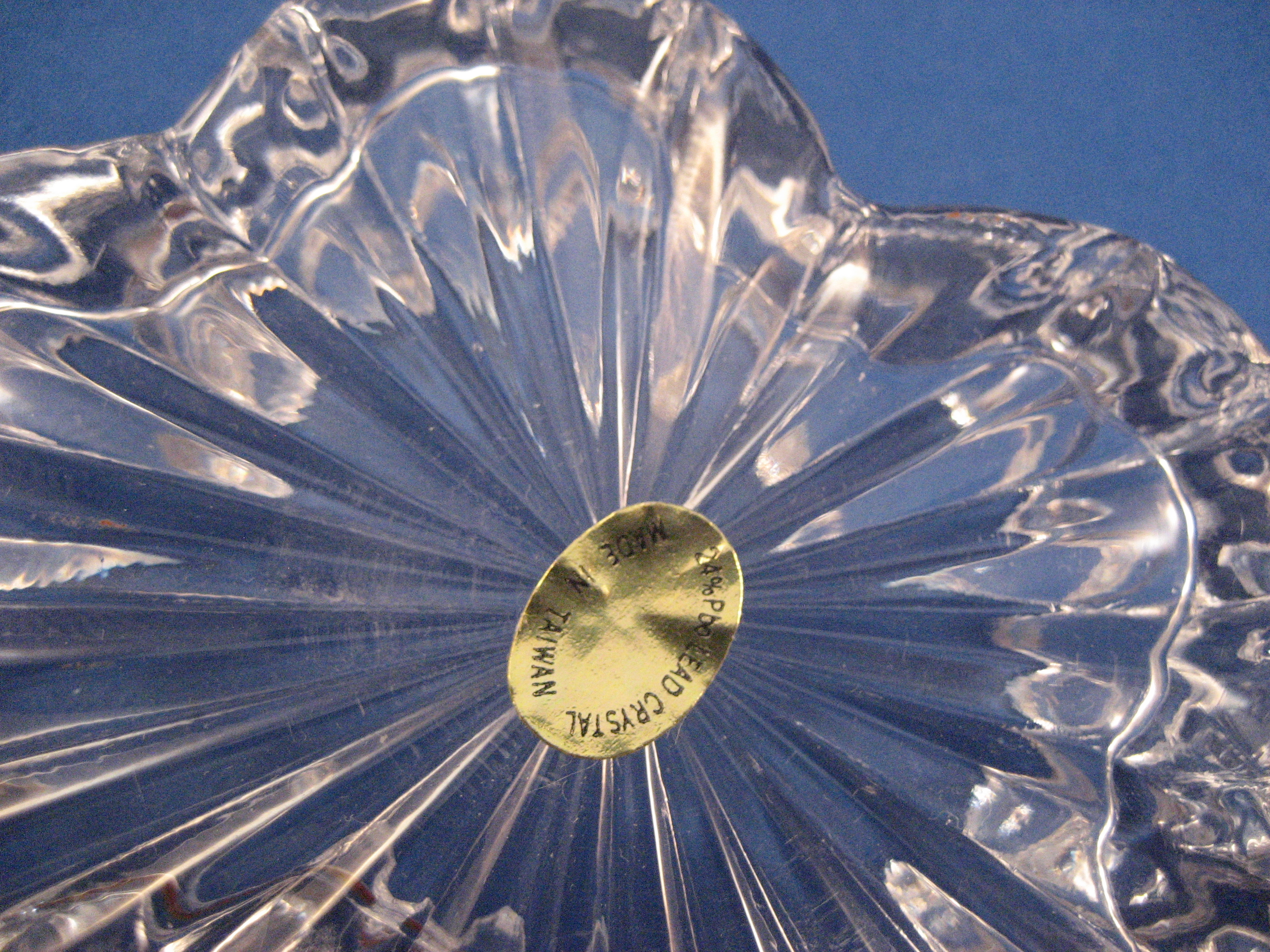 Butterfly Lead Crystal Trinket Box