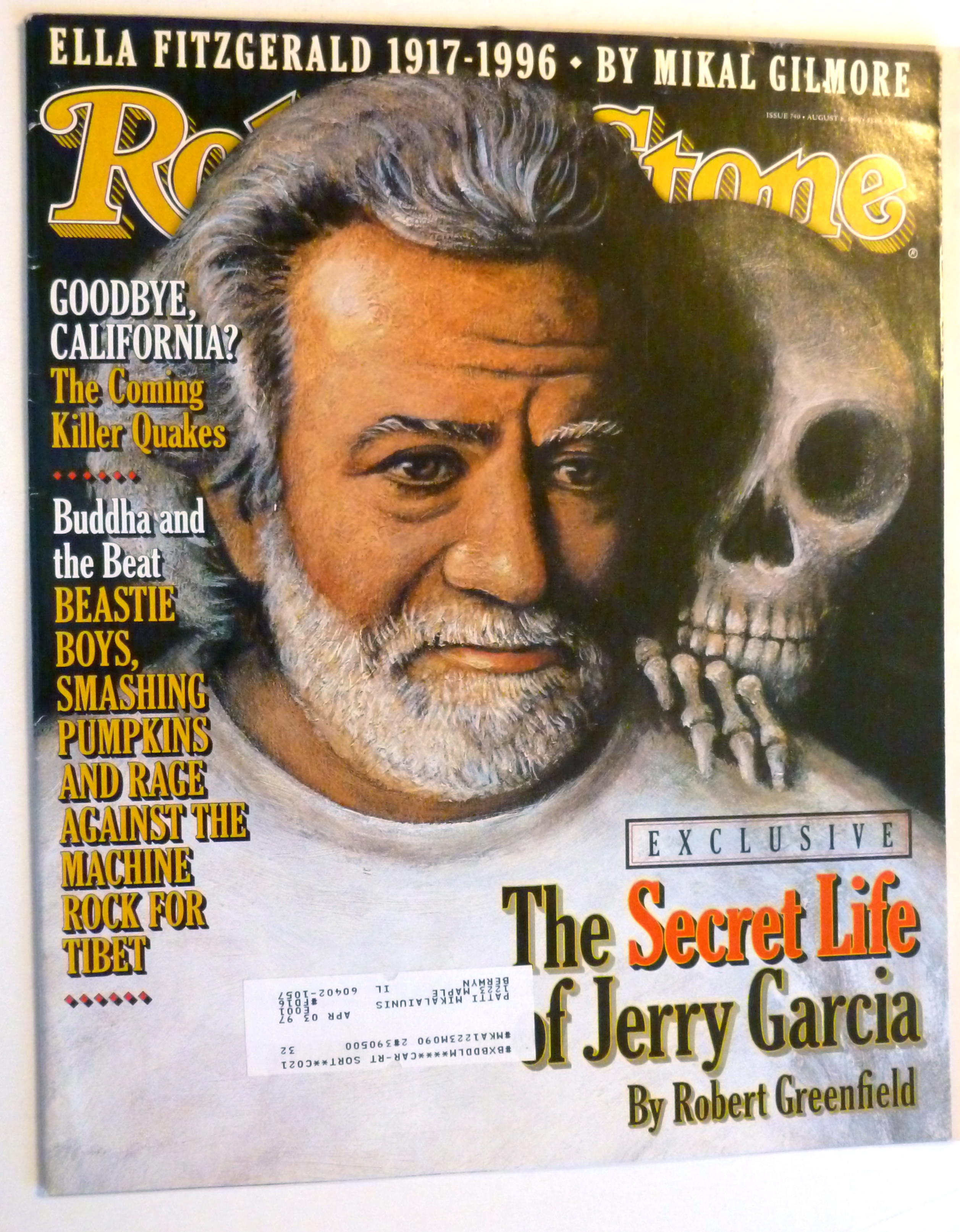 Rolling Stone Magazine August 8, 1996 Jerry Garcia