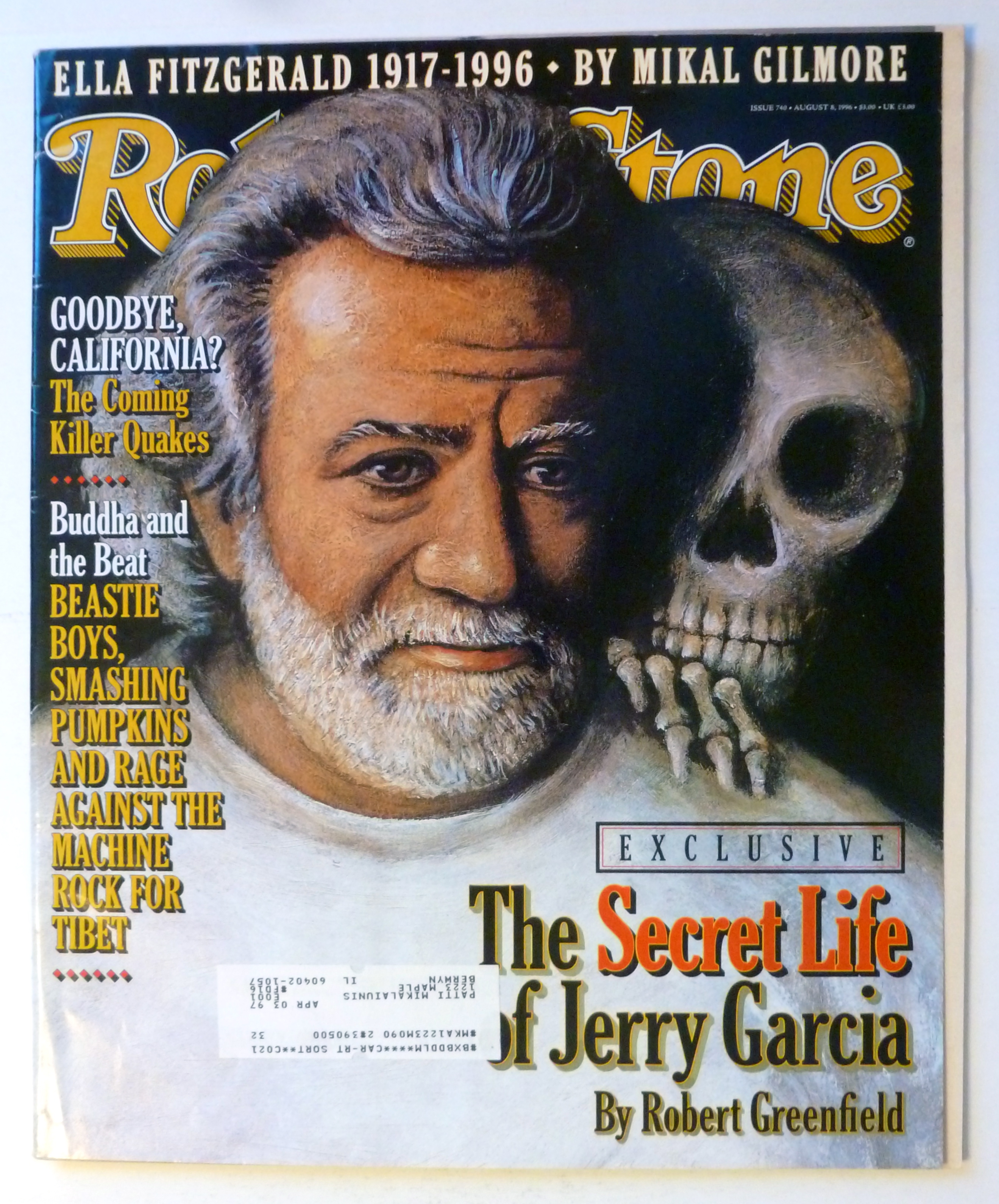 Rolling Stone Magazine August 8, 1996 Jerry Garcia