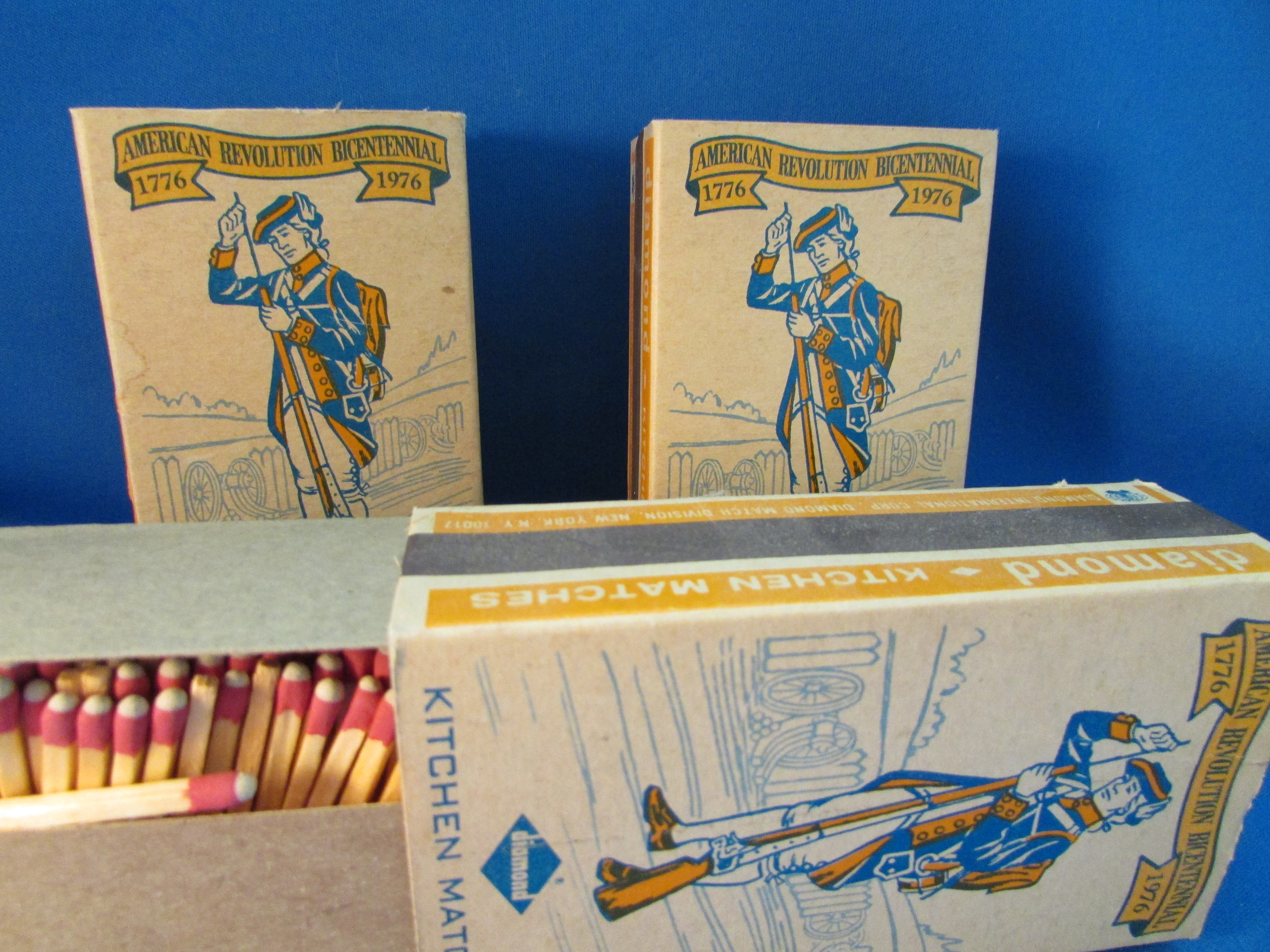Three Boxes of Bicentennial Match Boxes and Matches