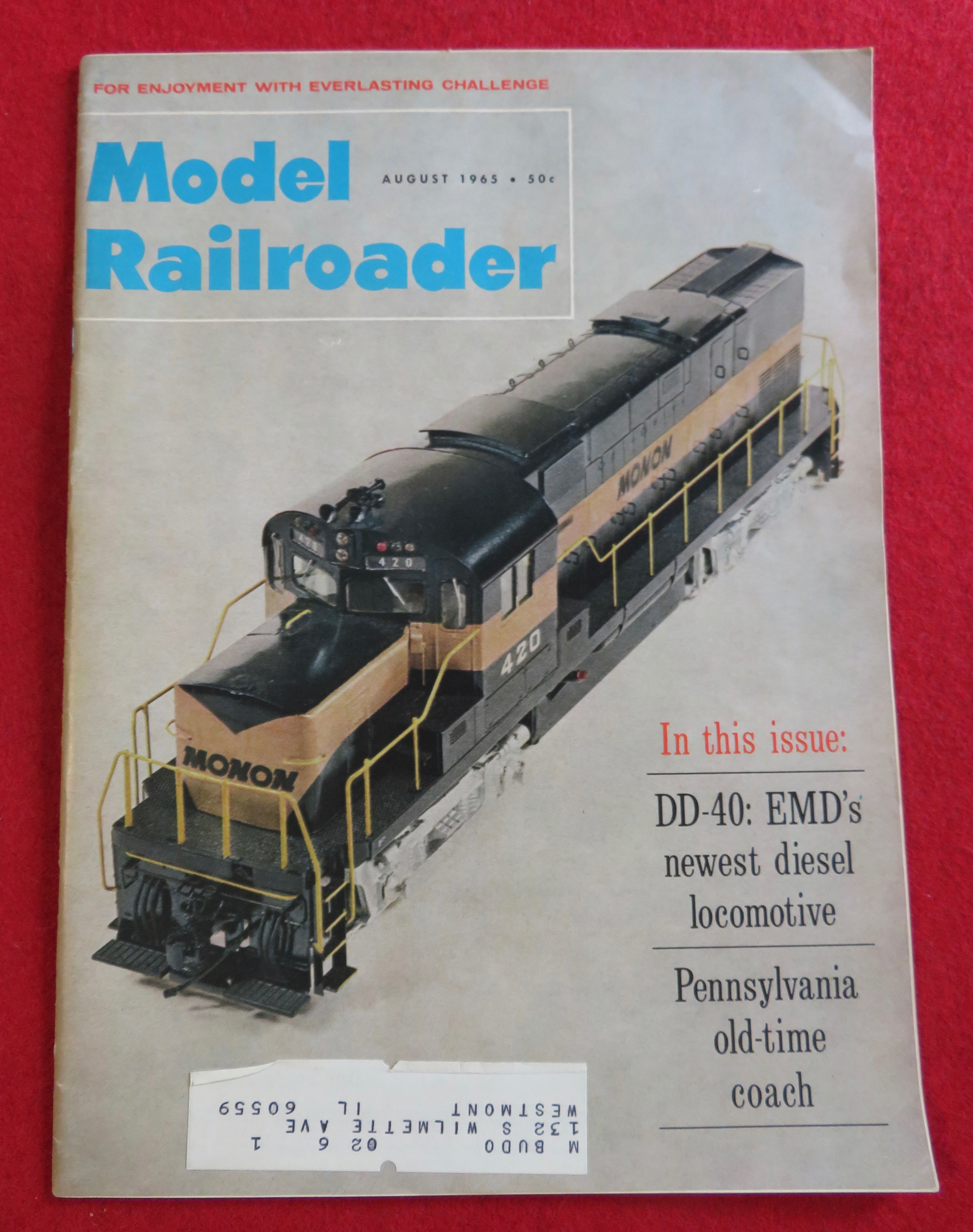 Model Railroader Magazine August 1965