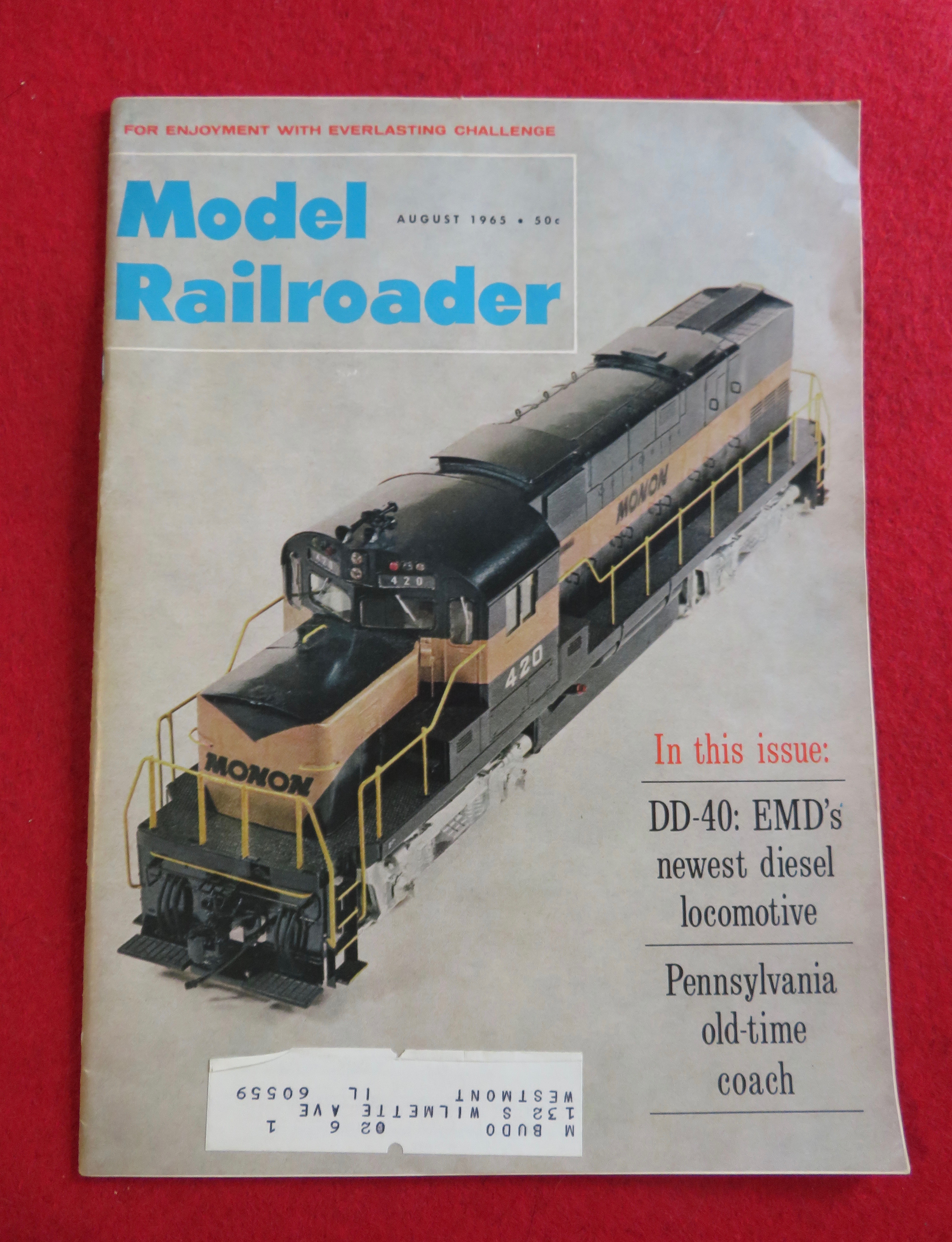 Model Railroader Magazine August 1965