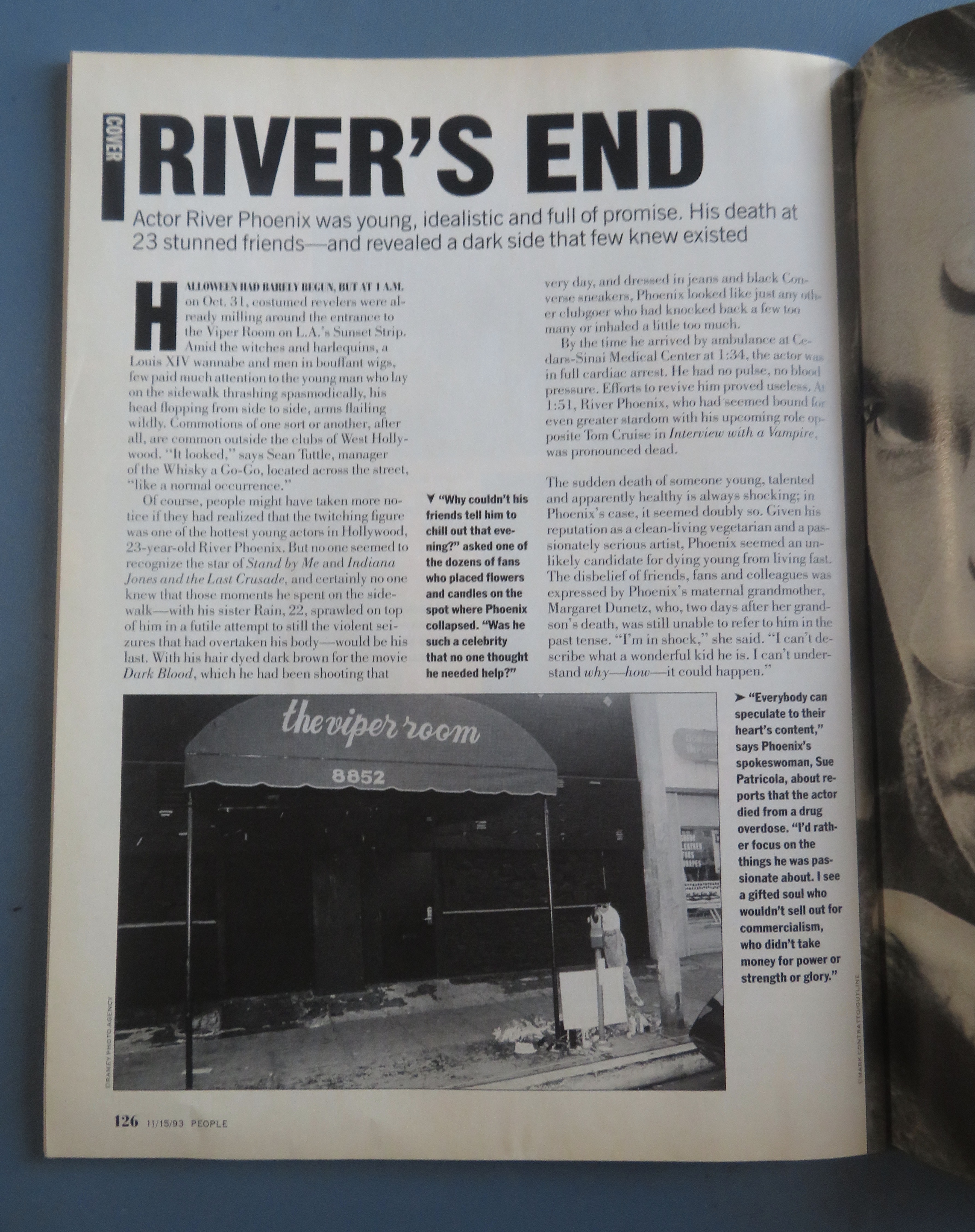 People Weekly Magazine November 15, 1993 River Phoenix