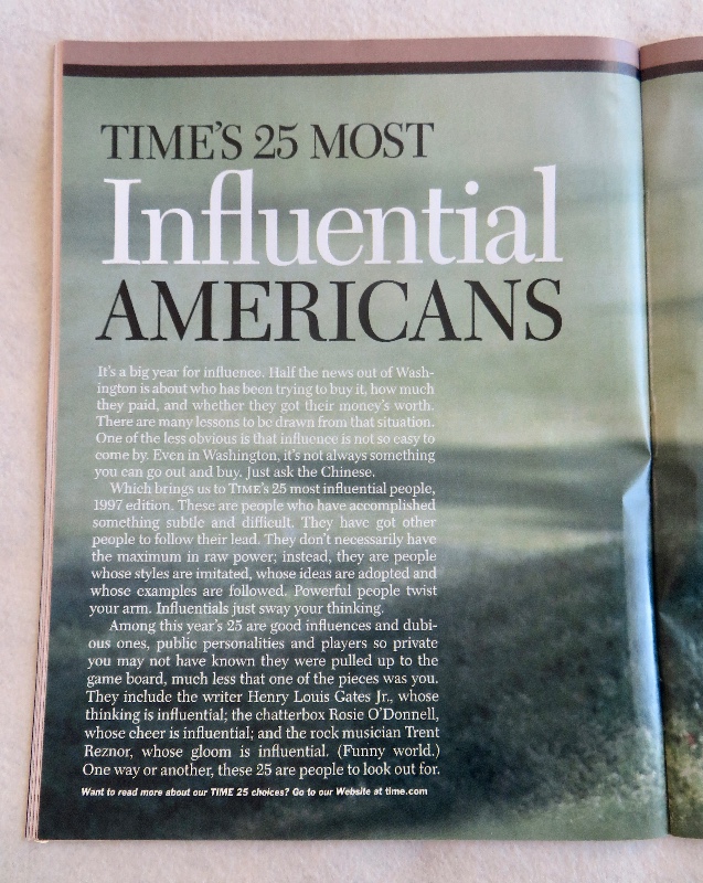 Time Magazine April 21, 1997 Most Influential People In America In 1997