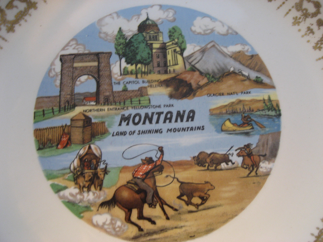 Montana Souvenir Plate