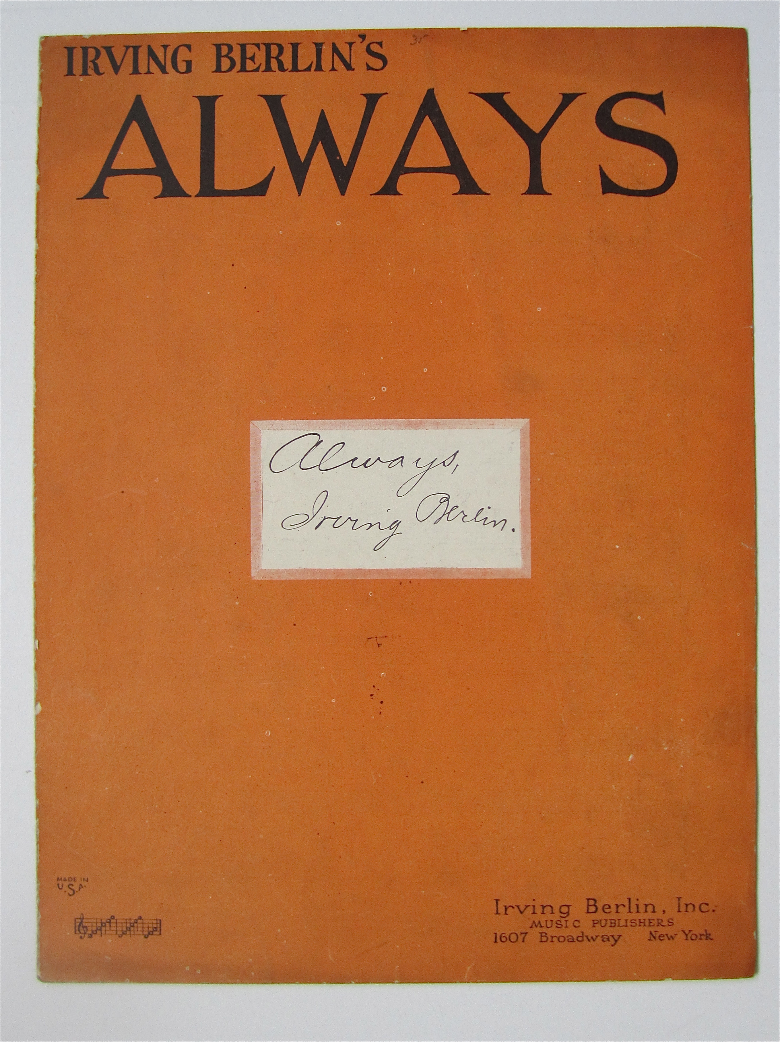 1925 Irving Berlin's Always by Irving Berlin