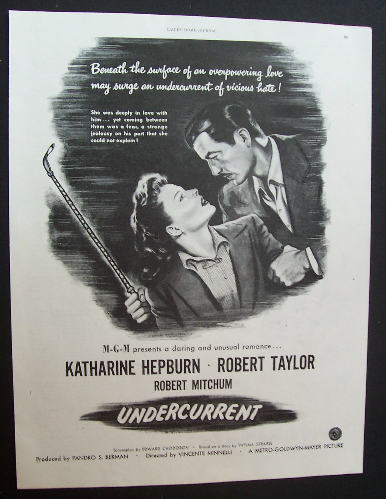 1946  Movie  Ad  for  Undercurrent