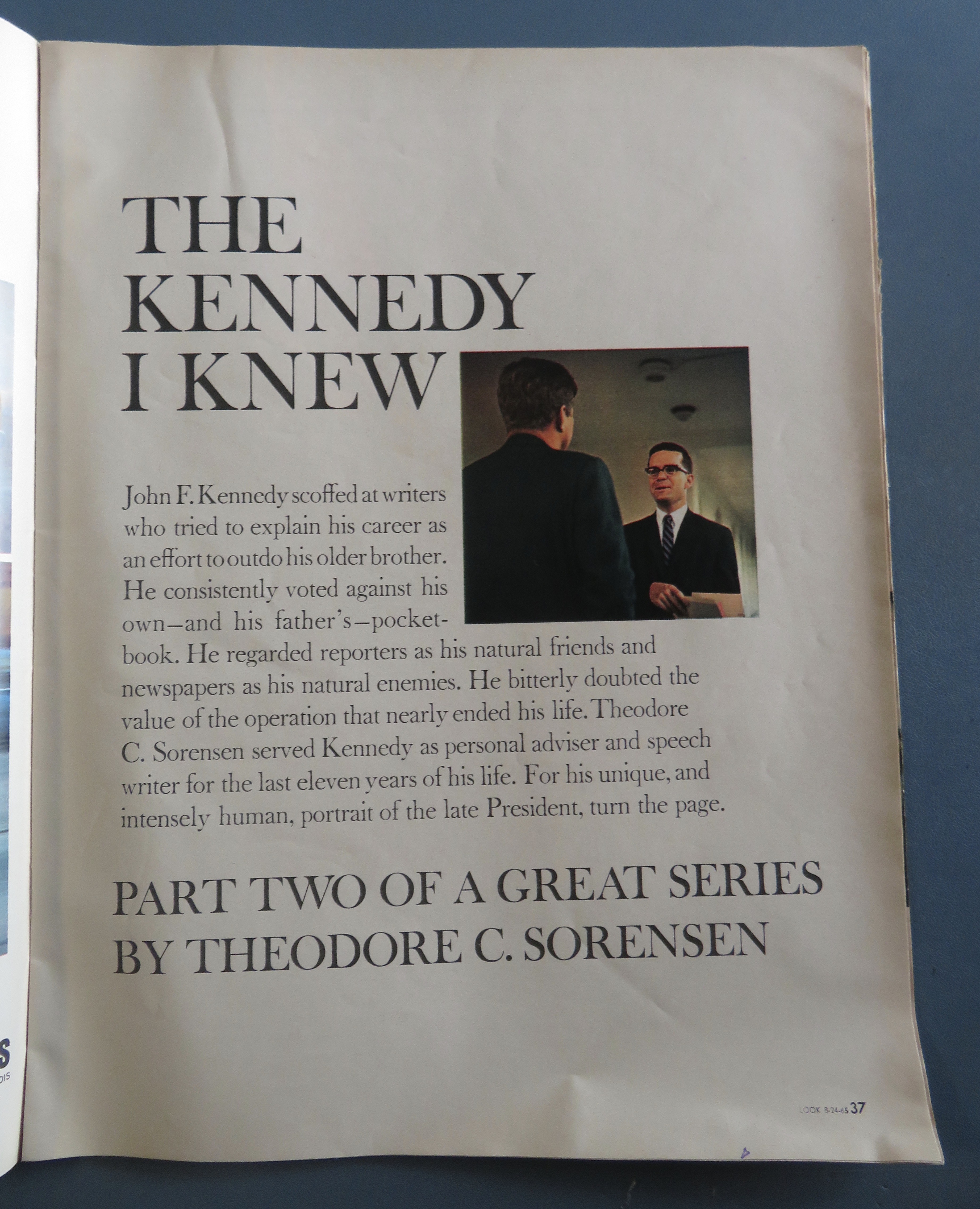 Look Magazine August 24, 1965 Kennedy