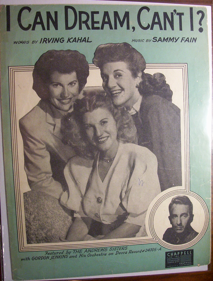 Sheet Music For 1937 I Can Dream, Can't I?