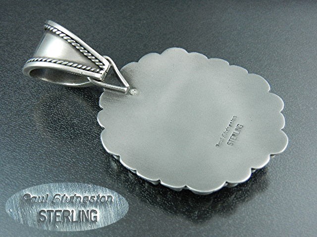 Navajo Sterling Silver Gems Paul Livingston Pendant