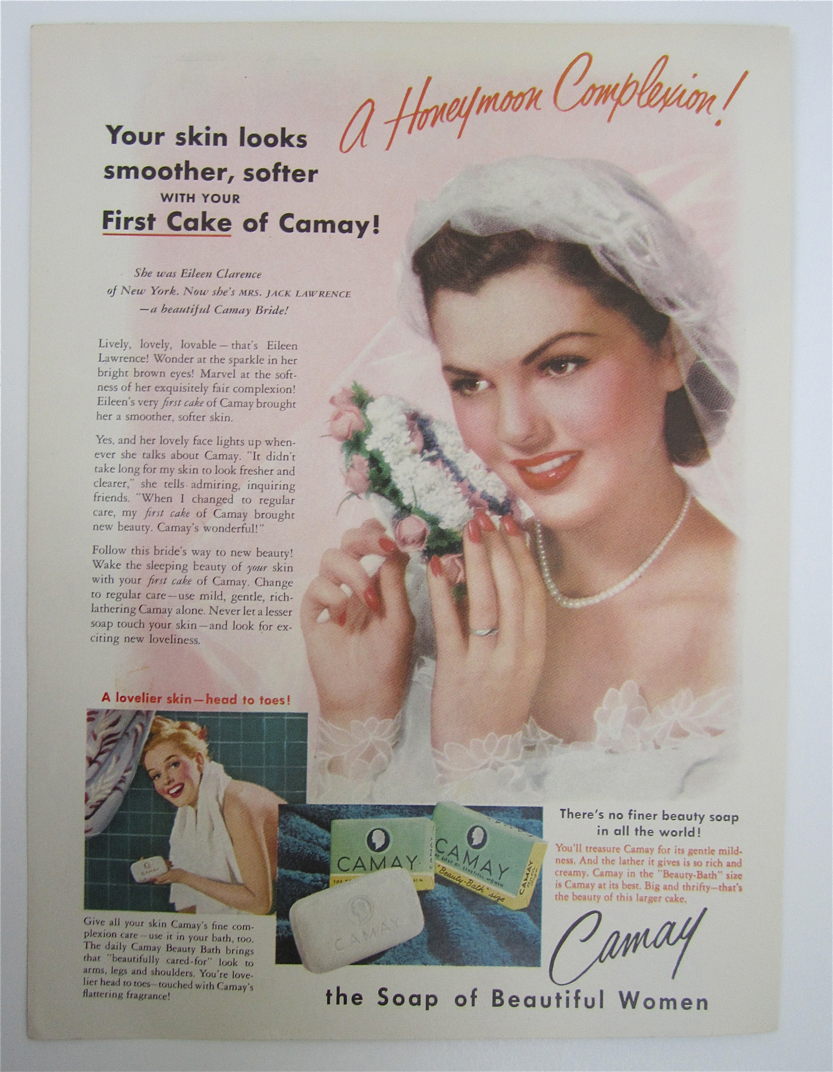 1951 Camay Soap with Lovely Bride