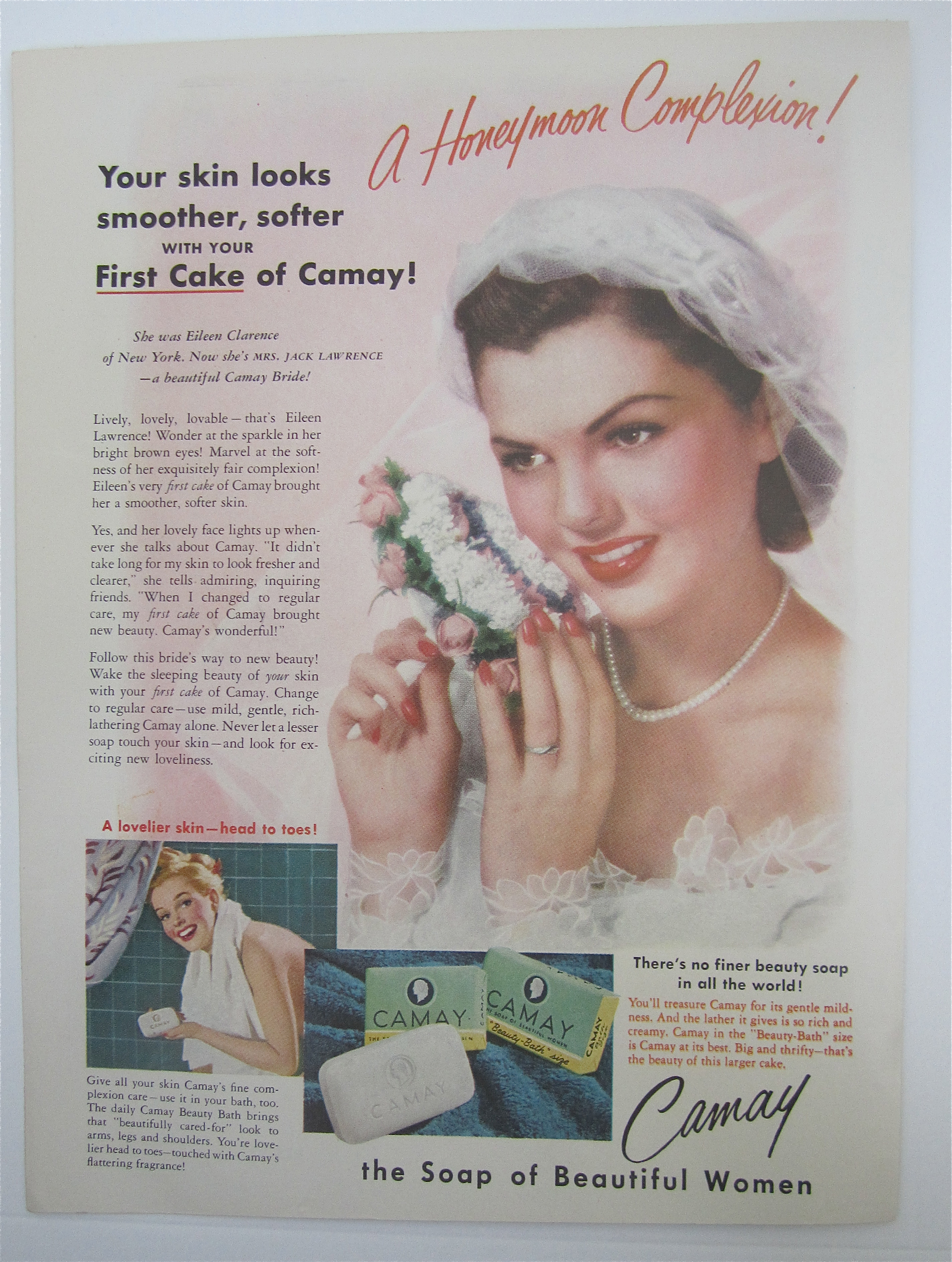 1951 Camay Soap with Lovely Bride