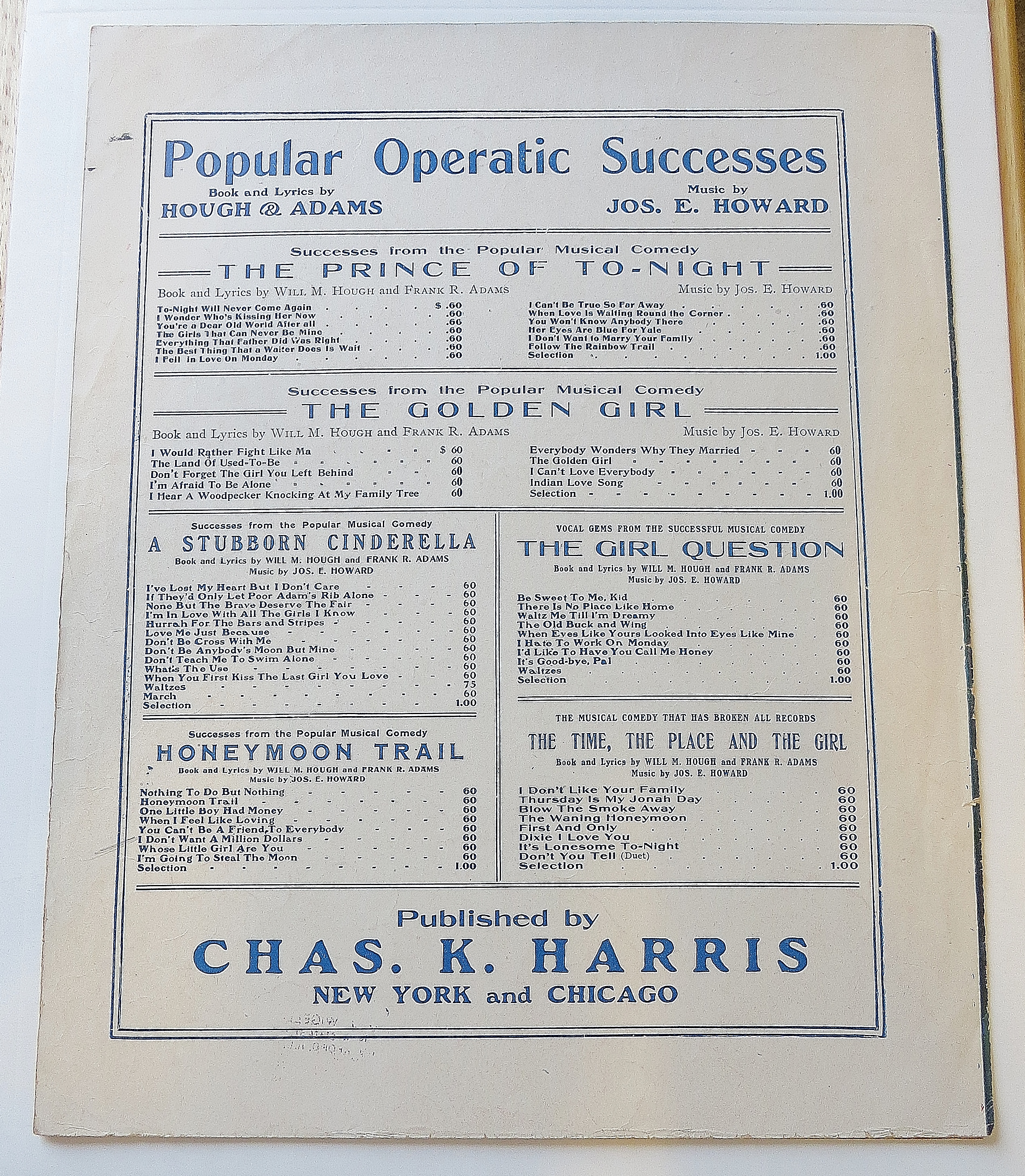 1909 The Prince Of To Night