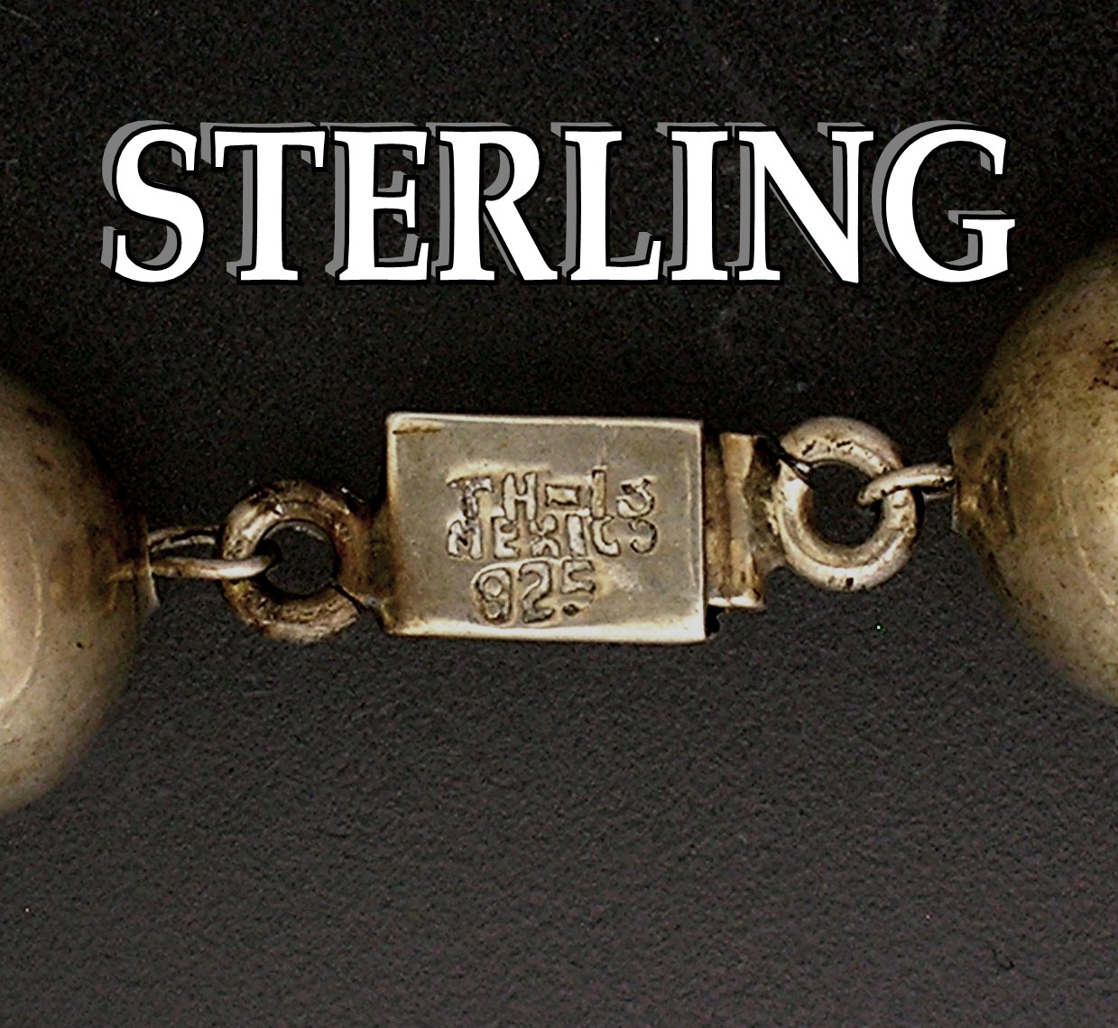 Taxco Mexico Sterling Silver Beads 18 Inch Necklace