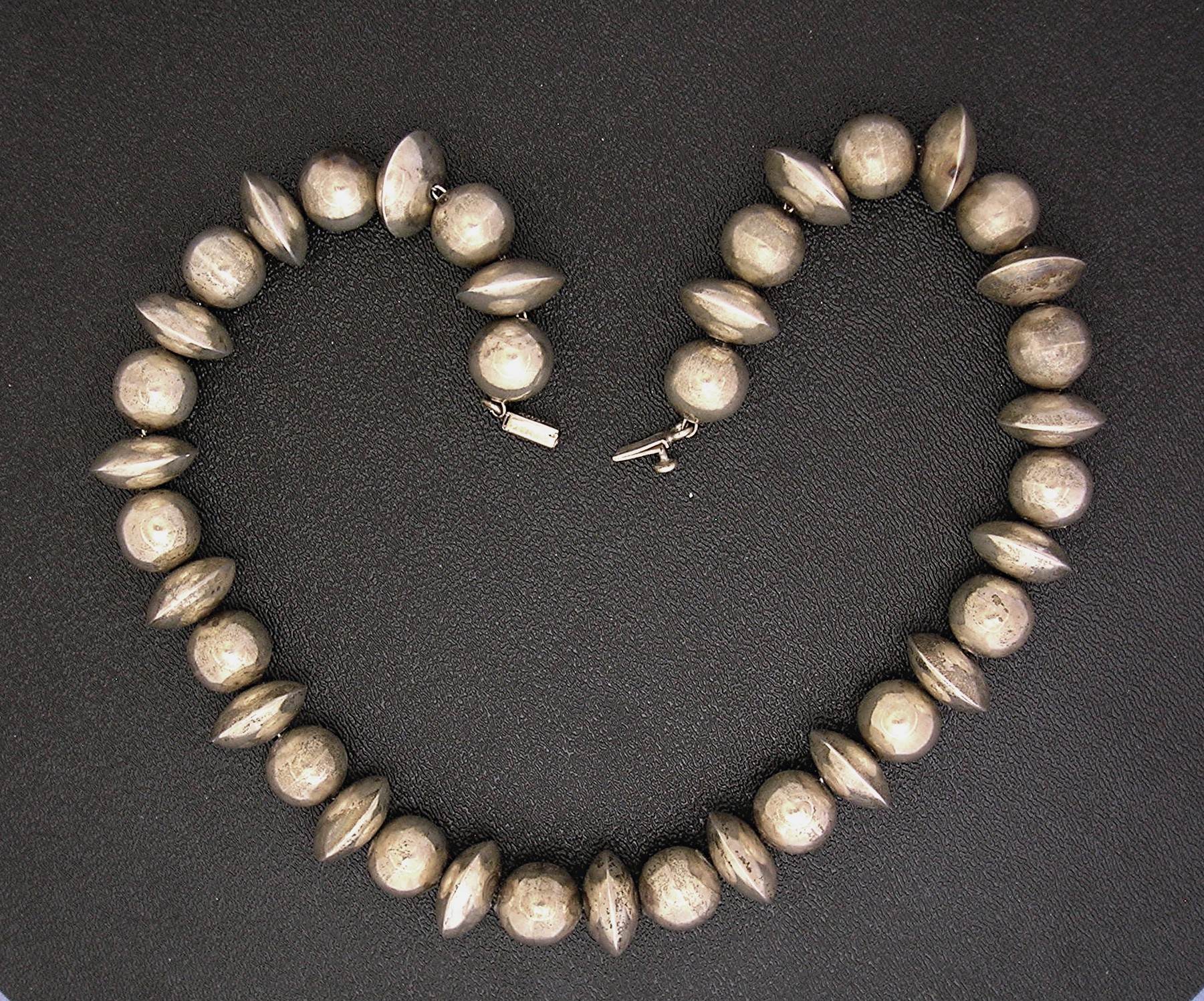 Taxco Mexico Sterling Silver Beads 18 Inch Necklace