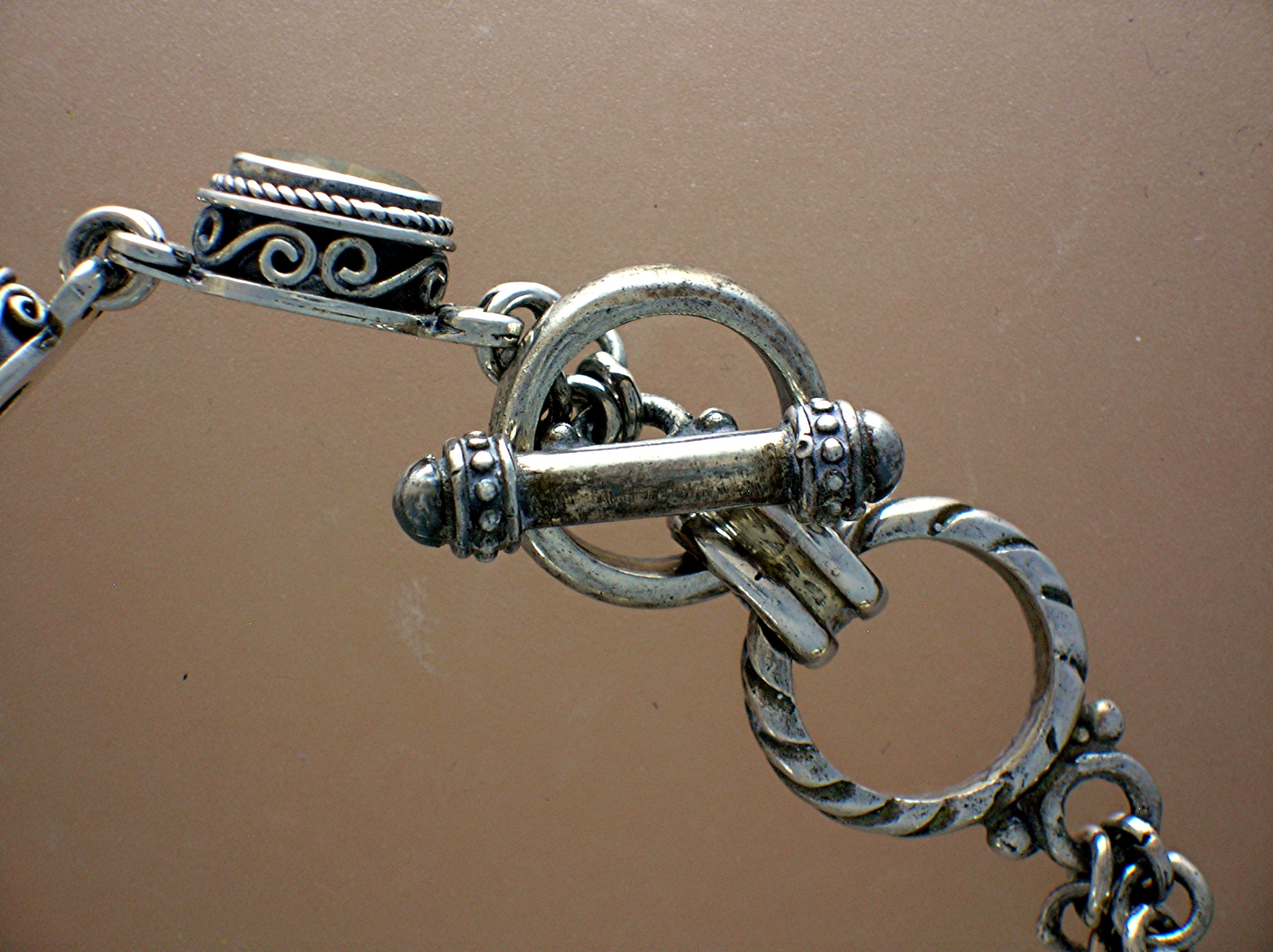 Citrine Sterling Silver Toggle Clasp Bracelet