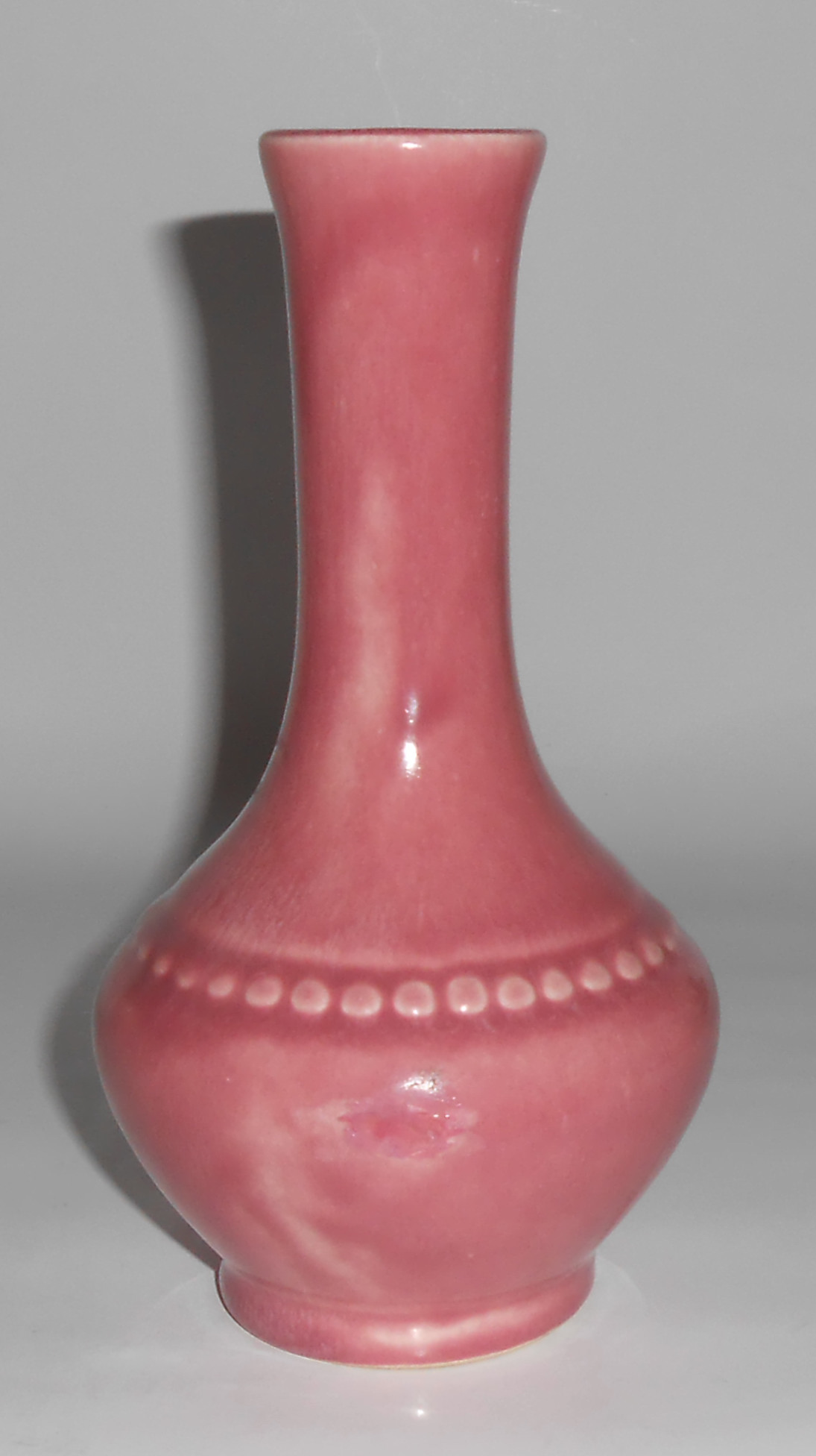 Caliente Pottery Pink Beaded Shoulder Vase!