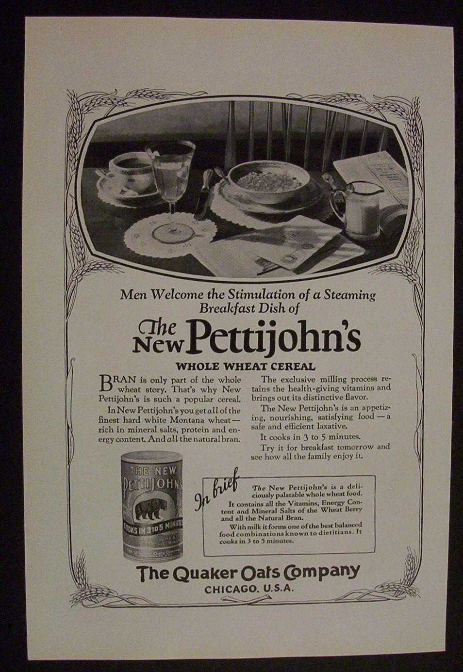 1926 Quaker Oats Cereal