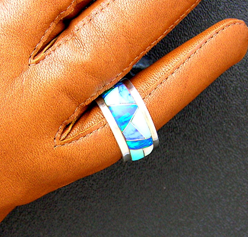 Native American Inlays Sterling Silver  RL