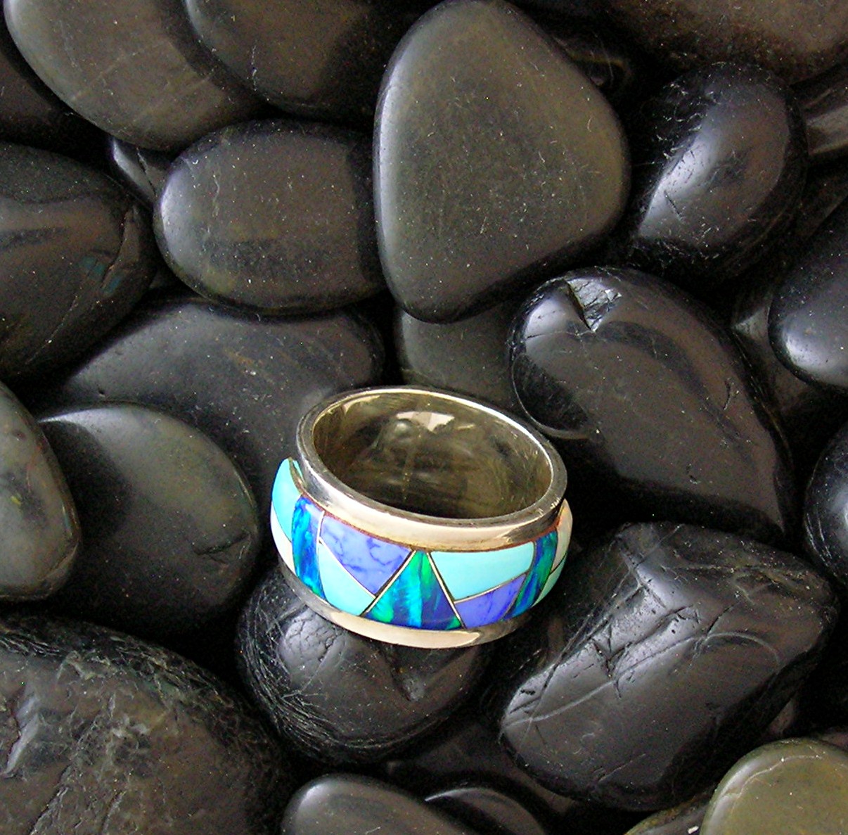 Native American Inlays Sterling Silver  RL