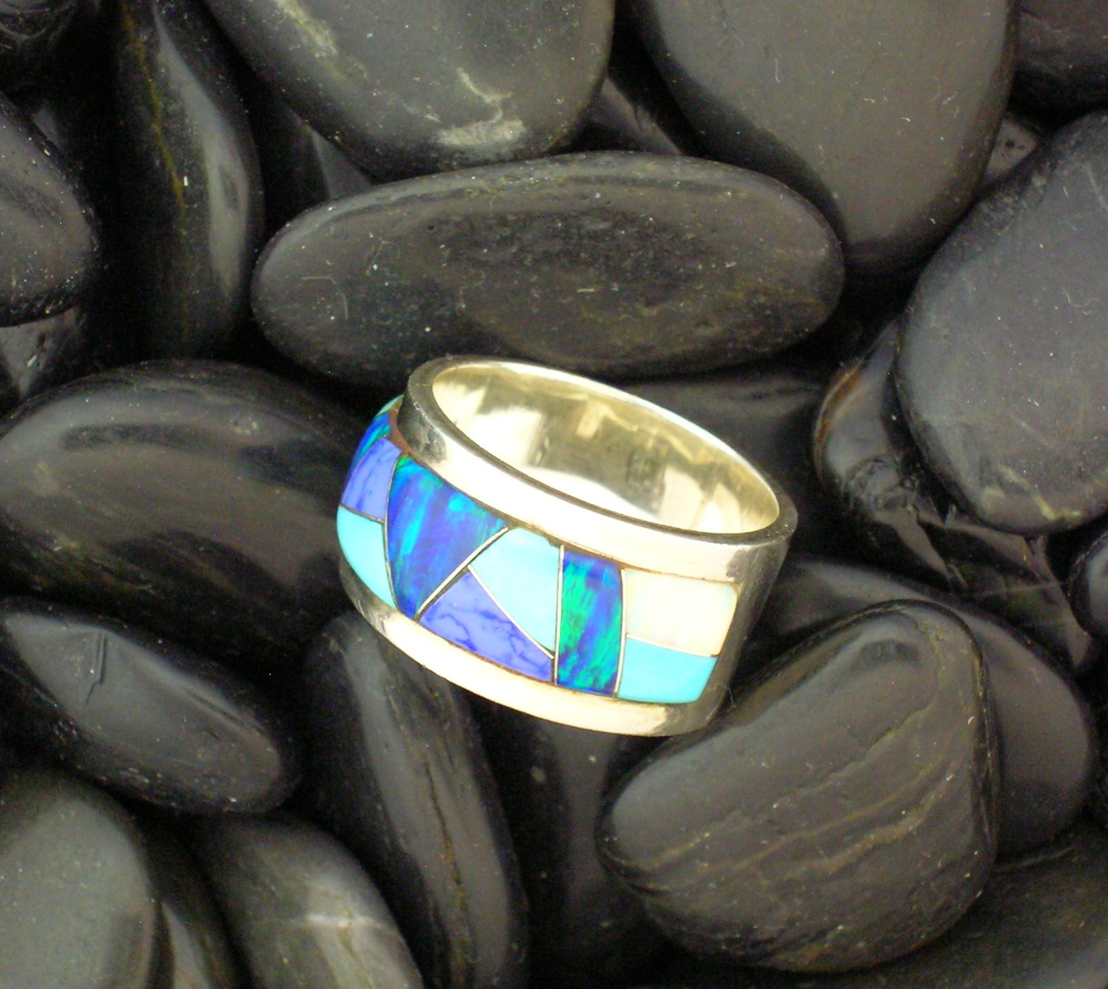 Native American Inlays Sterling Silver  RL