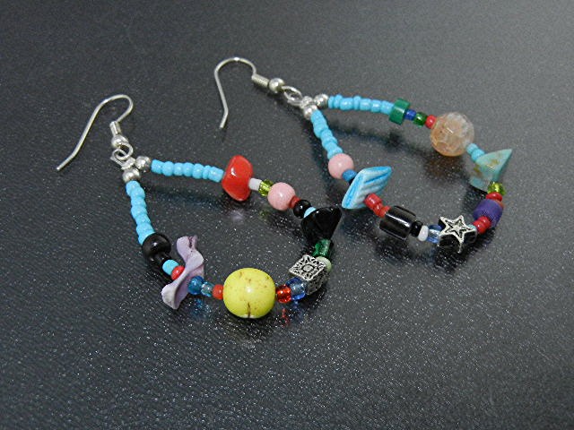 Navajo Sterling Silver Beaded Shepherd Hook Earrings