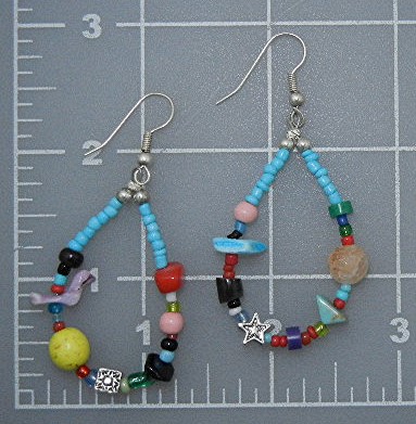 Navajo Sterling Silver Beaded Shepherd Hook Earrings