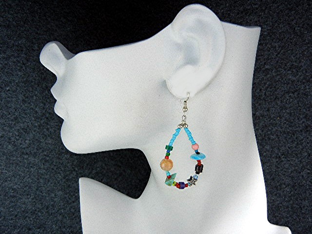 Navajo Sterling Silver Beaded Shepherd Hook Earrings