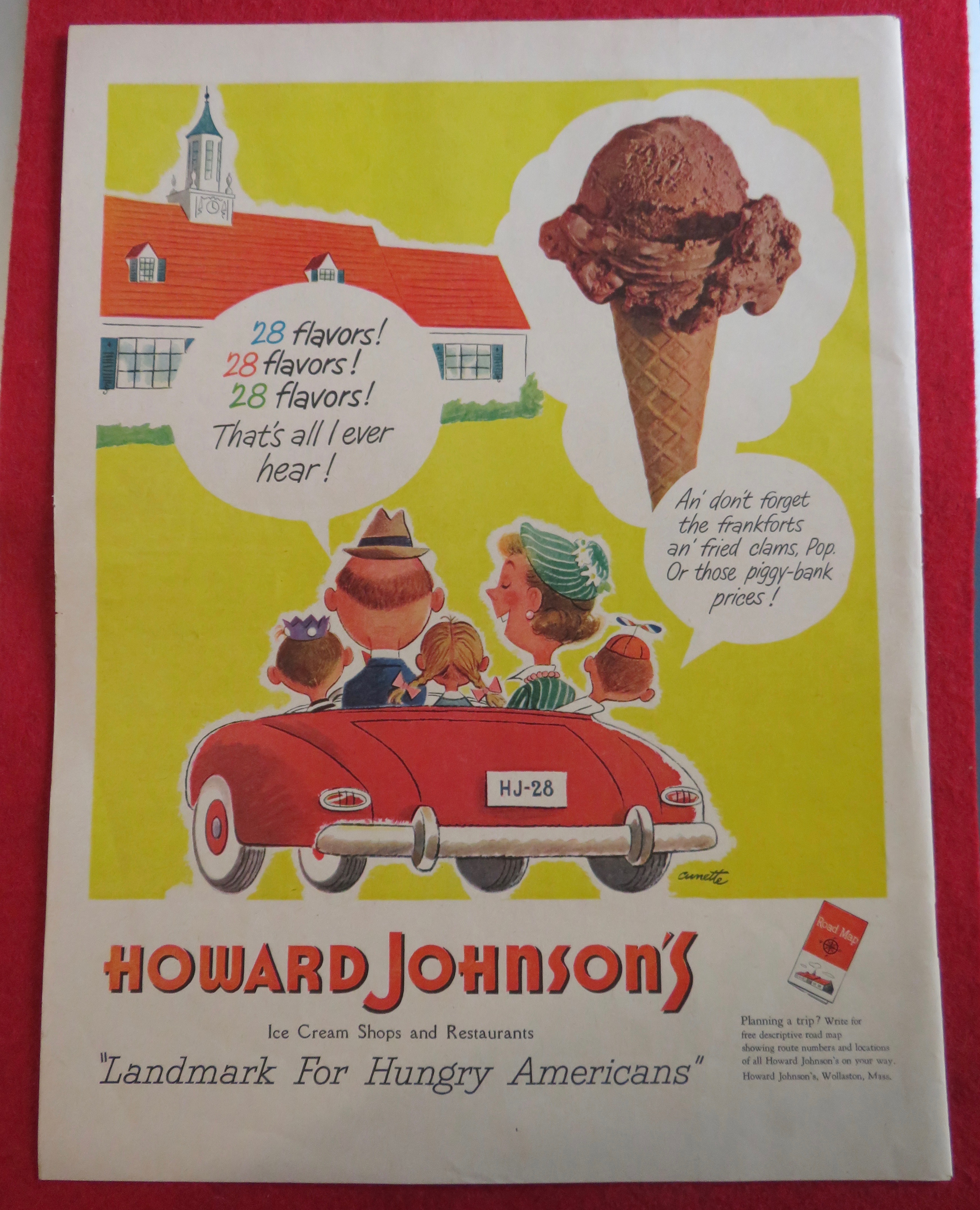 1951 Howard Johnson's with Restaurant & Ice Cream Cone