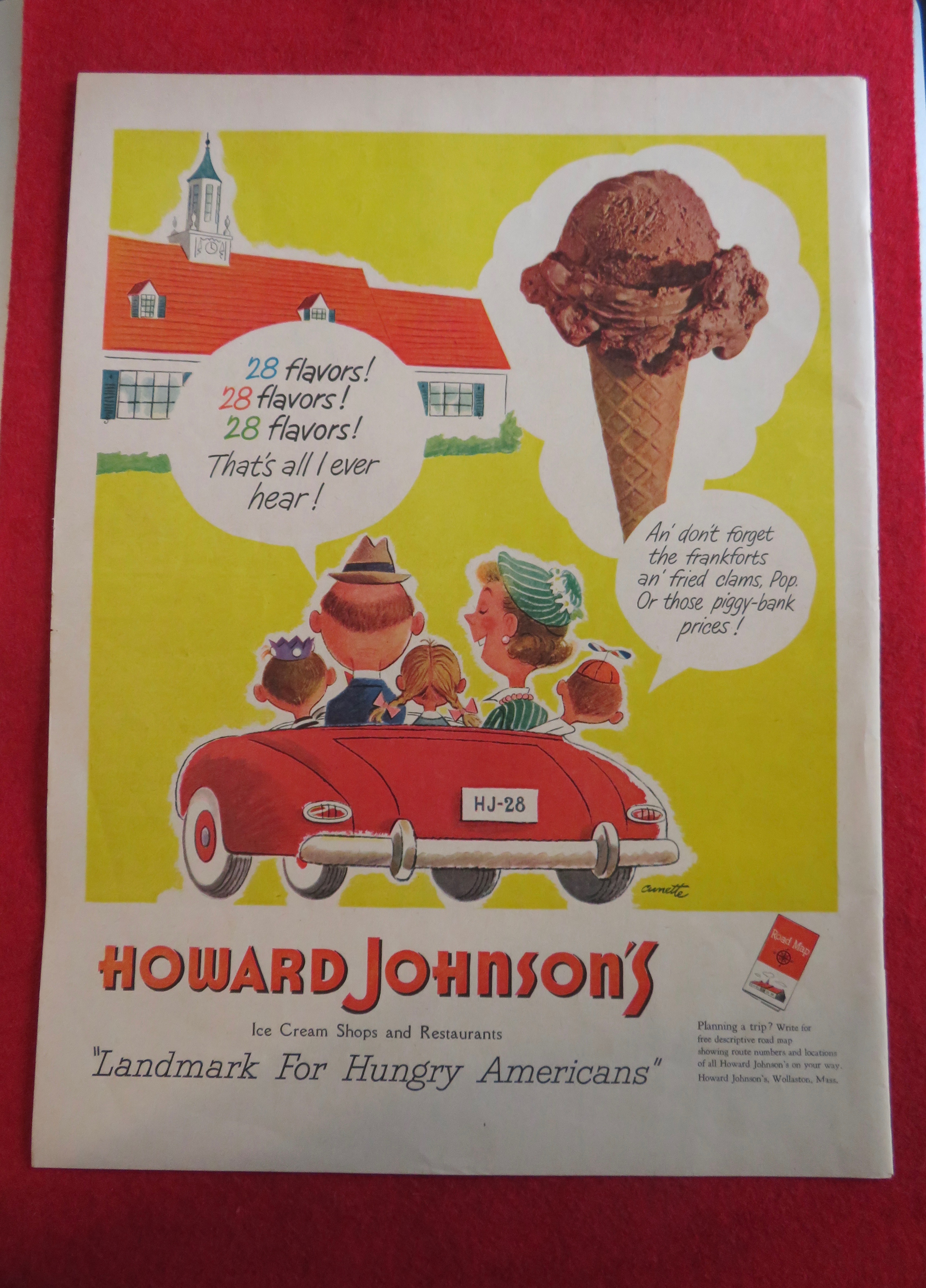 1951 Howard Johnson's with Restaurant & Ice Cream Cone