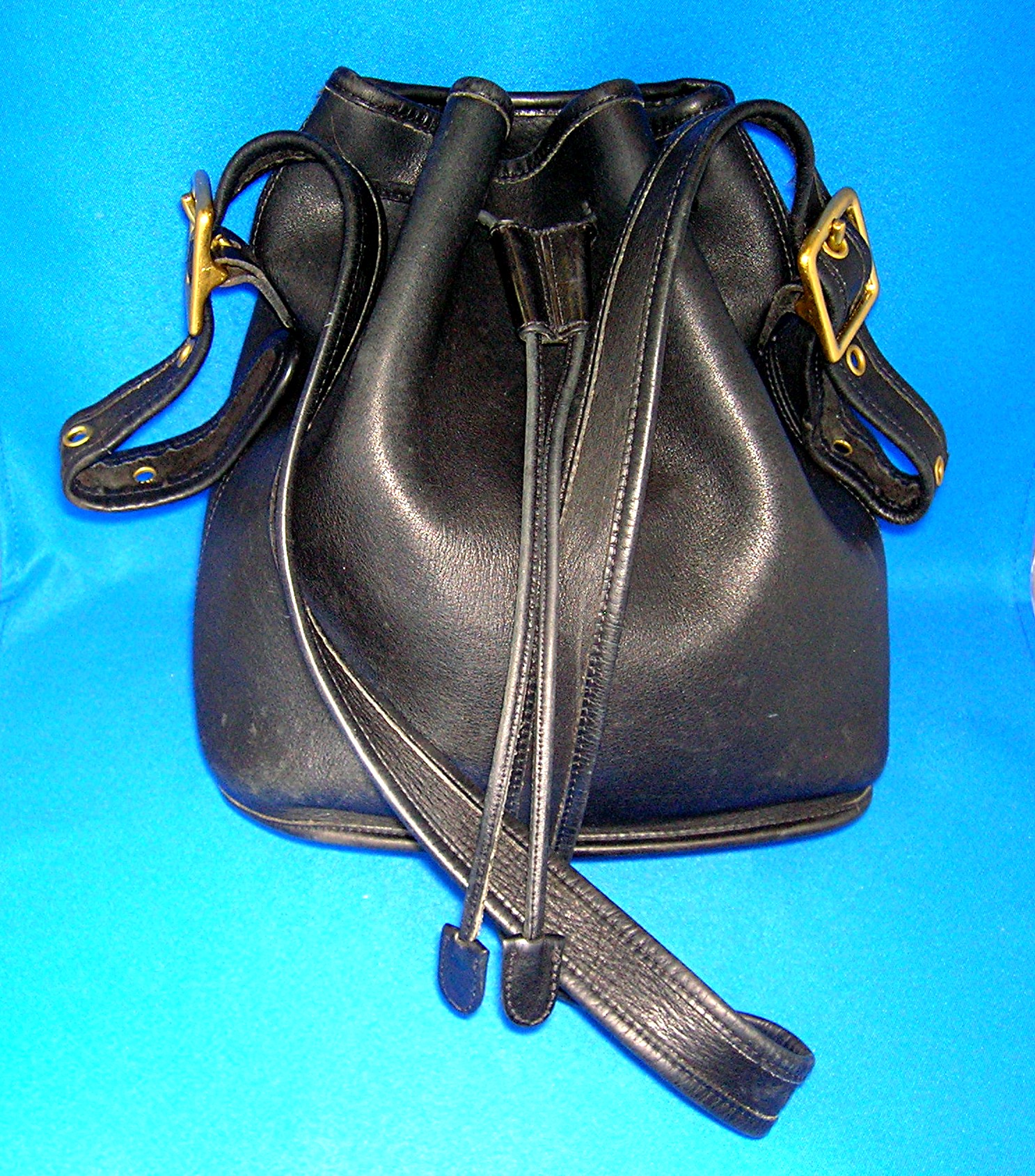 COACH Leather Black Bucket Bag