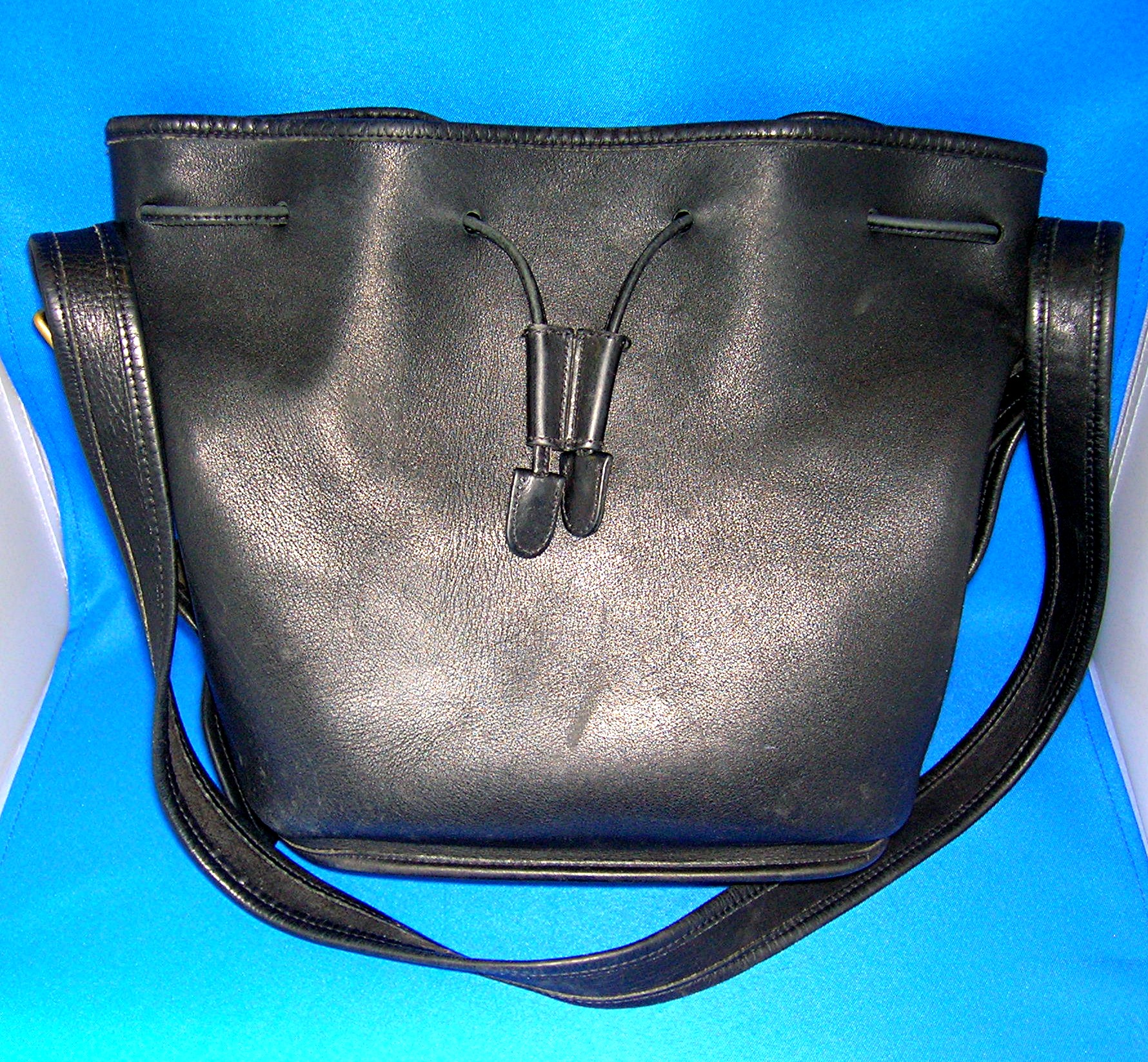 COACH Leather Black Bucket Bag