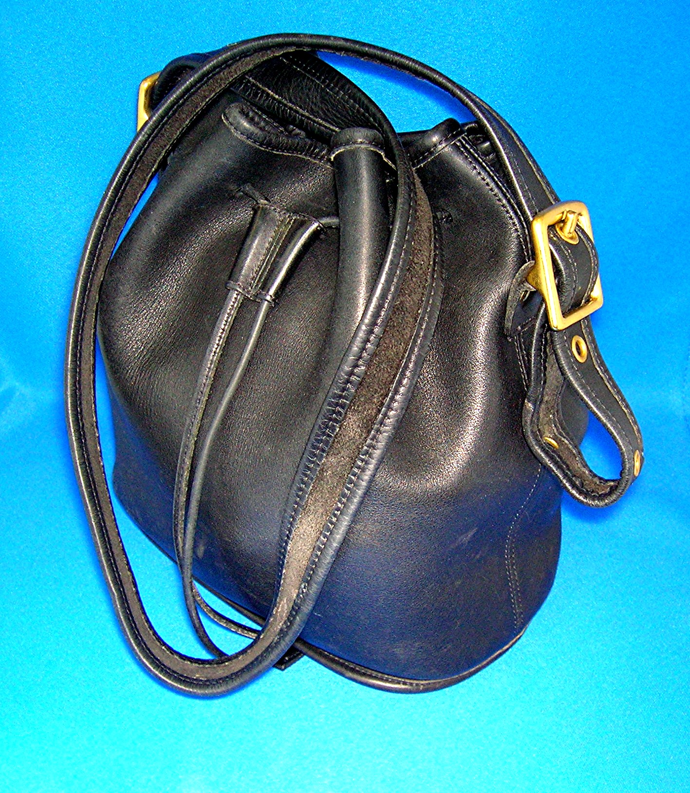 COACH Leather Black Bucket Bag